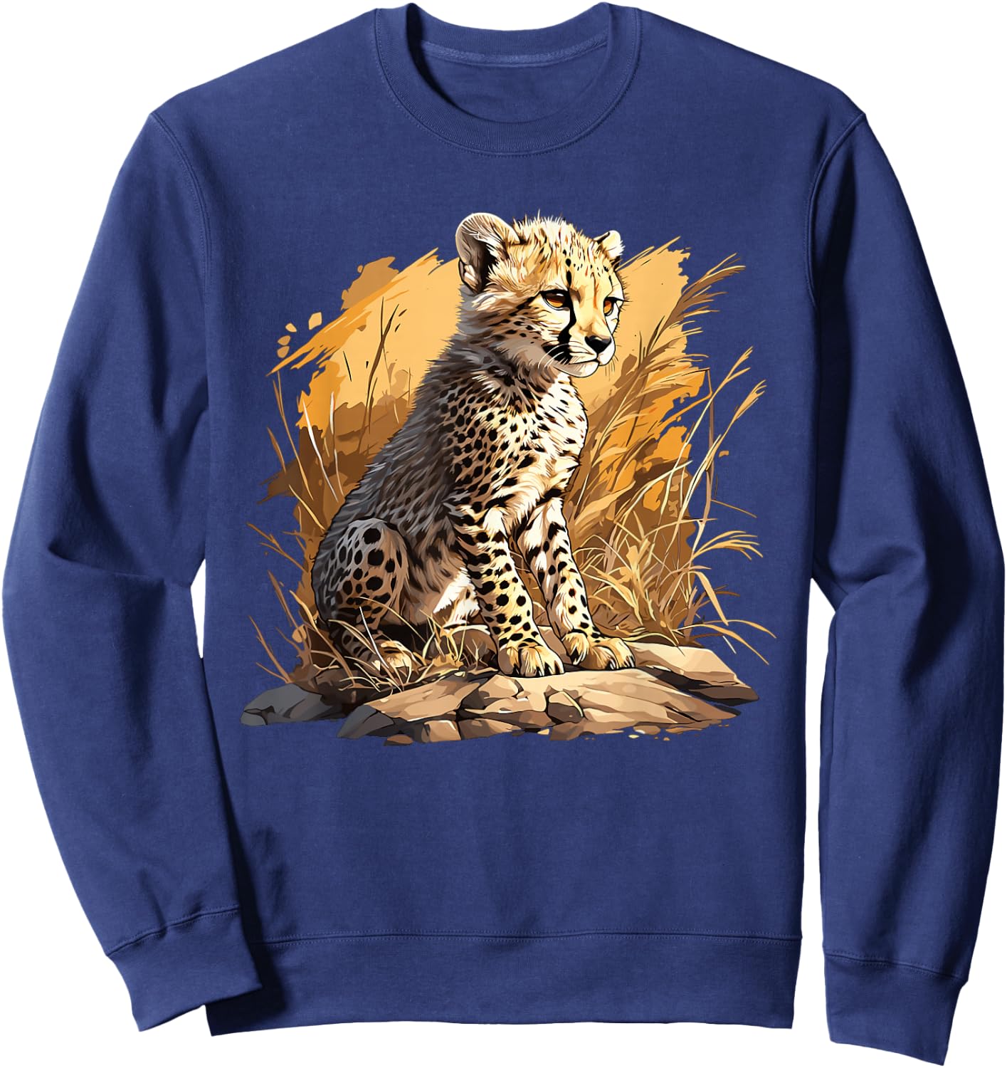 Cheetah Cheetah Cheetah , black Sweatshirt - Sweatshirt | Navy