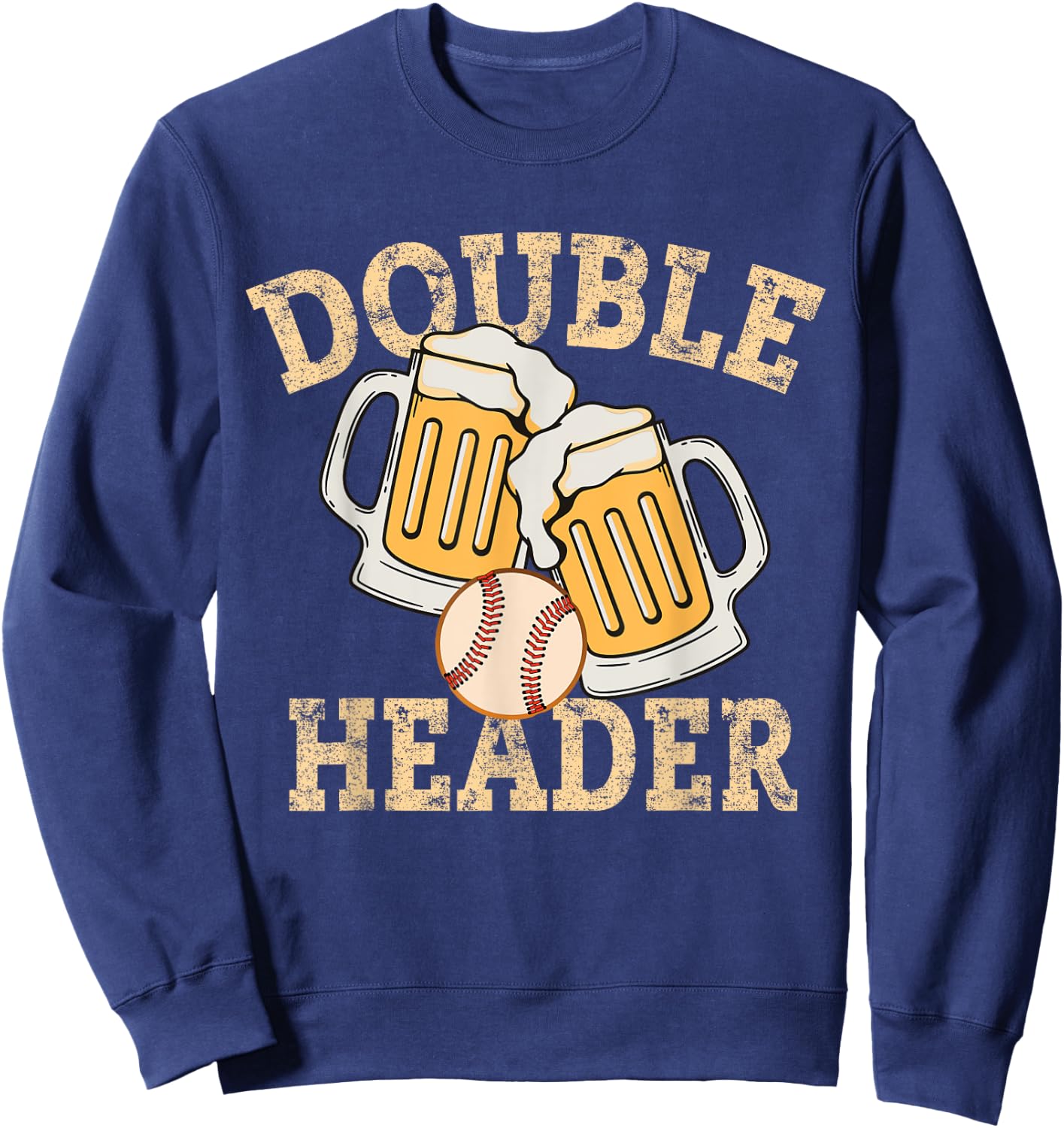 Baseball Double Header s Lucky Baseball Sweatshirt - Sweatshirt | Navy