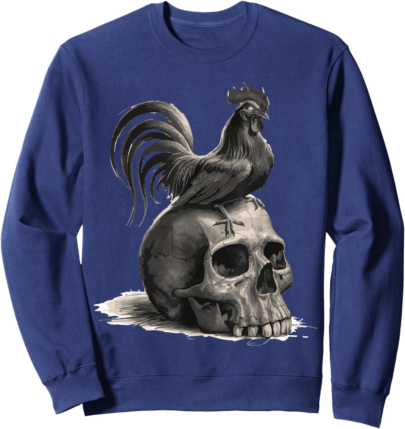 Rooster Halloween Hen Farmers Men Women Scary Rooster Lover Sweatshirt - Sweatshirt | Navy