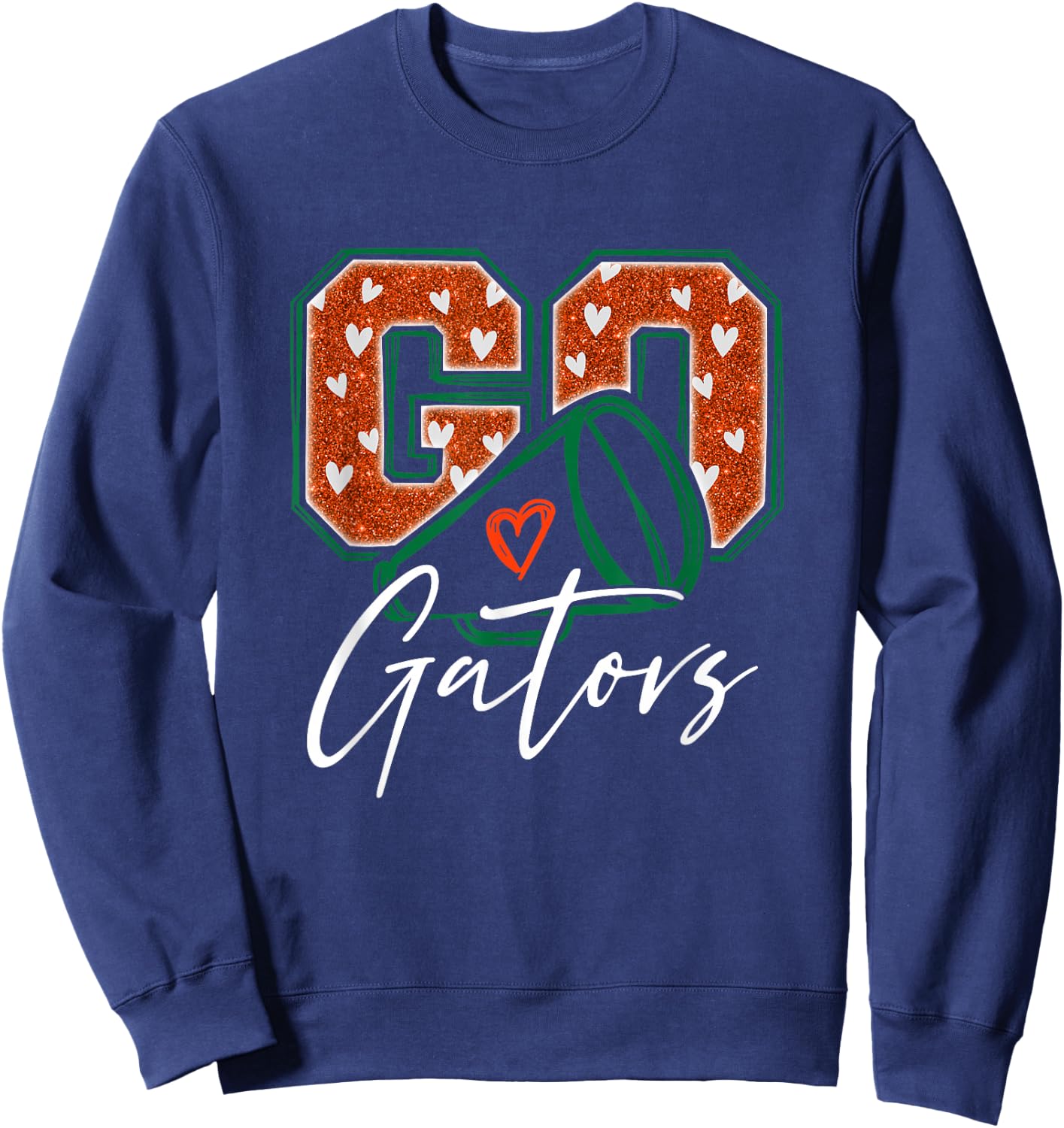 Go Cheer Gators Design Gift Women Girls Boys Kids Sweatshirt - Sweatshirt | Navy