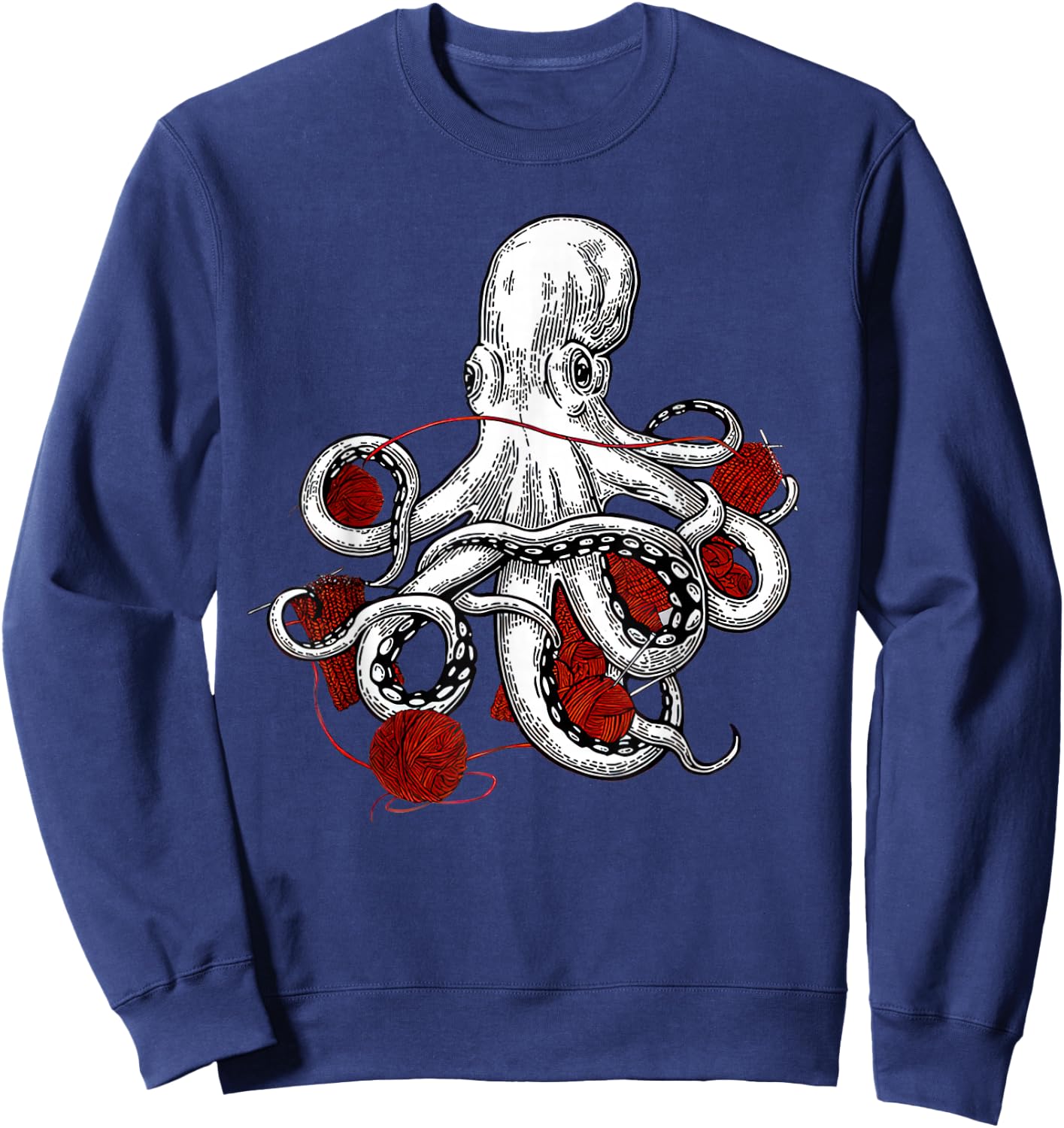 Yarn vogue yarn craftopus funny octopus yarn lover Sweatshirt - Sweatshirt | Navy