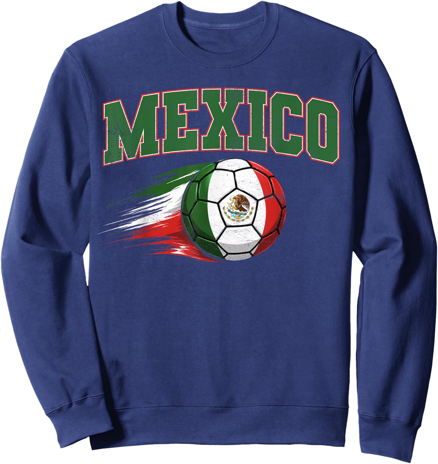 Mexico Mexican Flag Retro Vintage Pride Boys Women Men Sweatshirt - Sweatshirt | Navy
