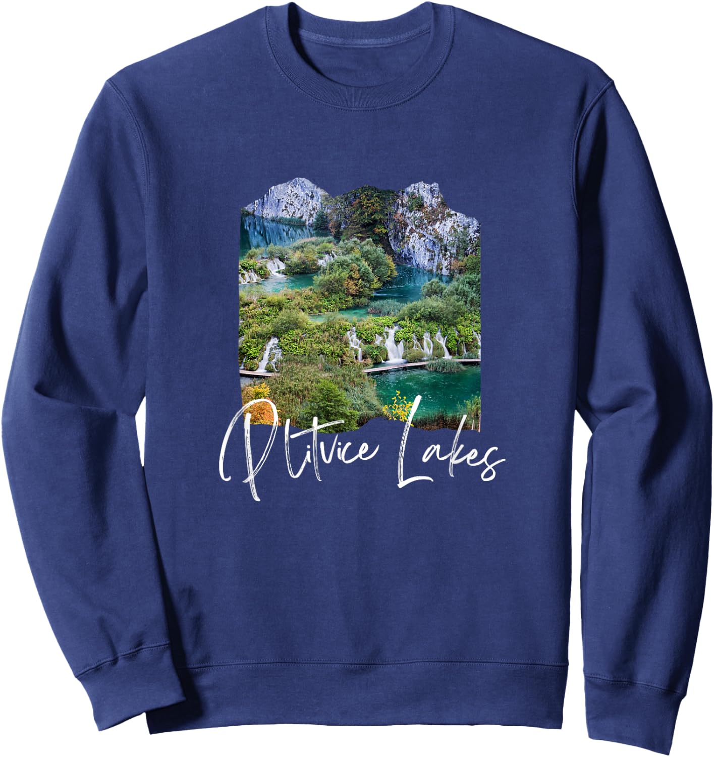 Memories of Plitvice Lakes Croatia Plitvice Sweatshirt - Sweatshirt | Navy