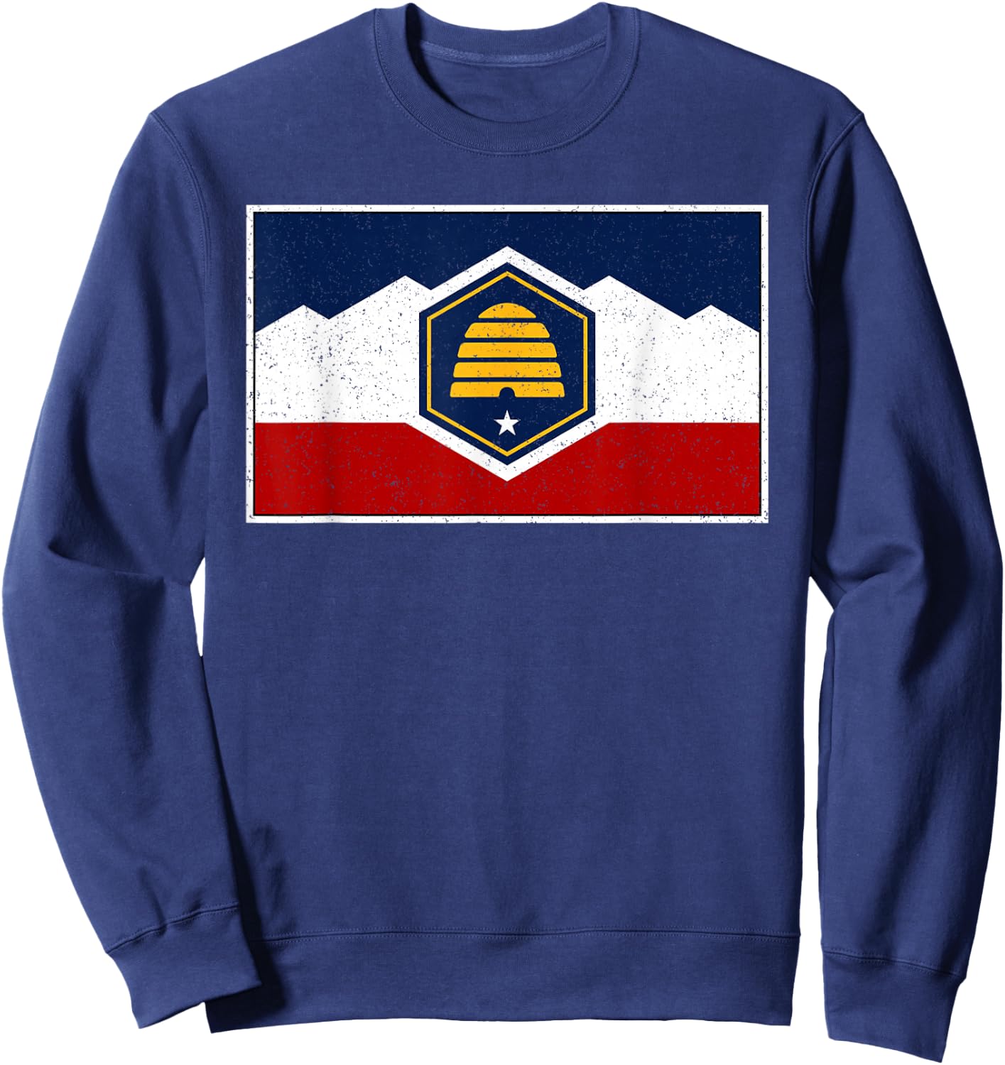 State Flag of Utah New 2024 Beehive Banner Sweatshirt - Sweatshirt | Navy