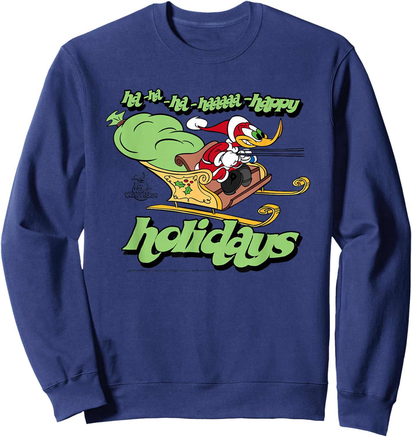 Woody Woodpecker -Kids Grey Holiday Sweatshirt - Sweatshirt | Navy