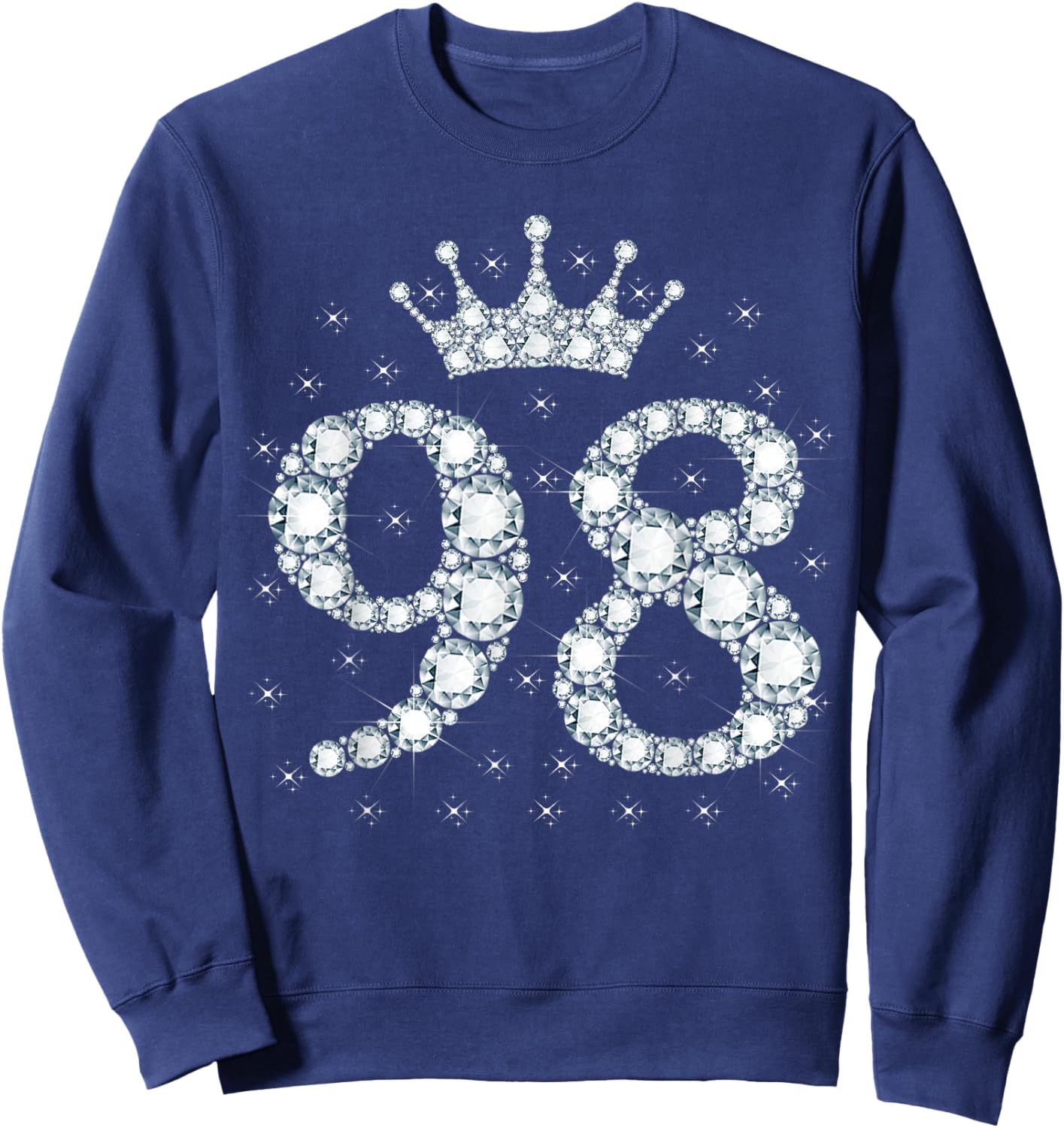 98 Crown 98 Years Old Happy 98th Birthday Girl Women Sweatshirt - Sweatshirt | Navy