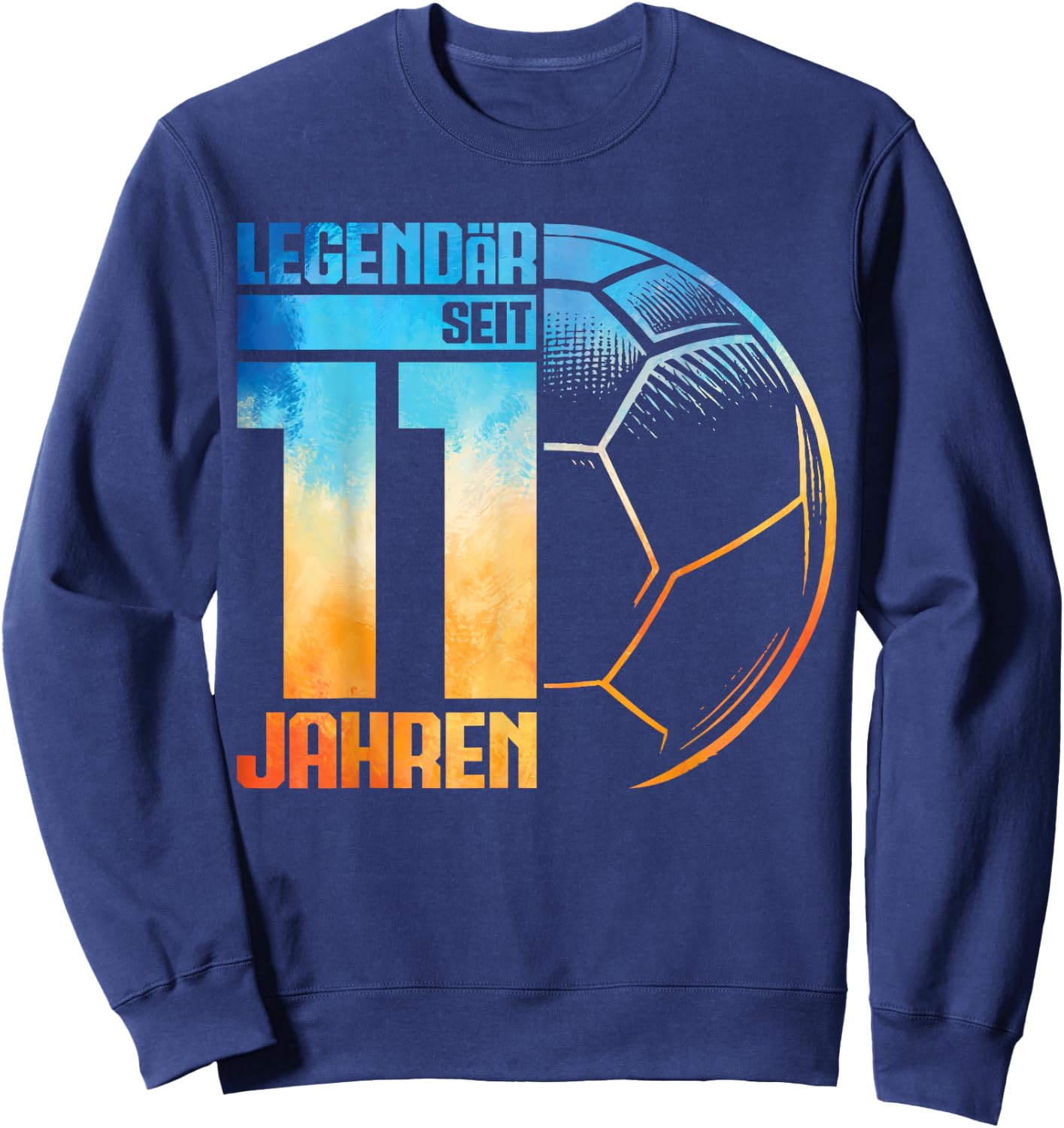 11th Birthday Retro Handball Player 11 Years Boy Kids , black Sweatshirt - Sweatshirt | Navy