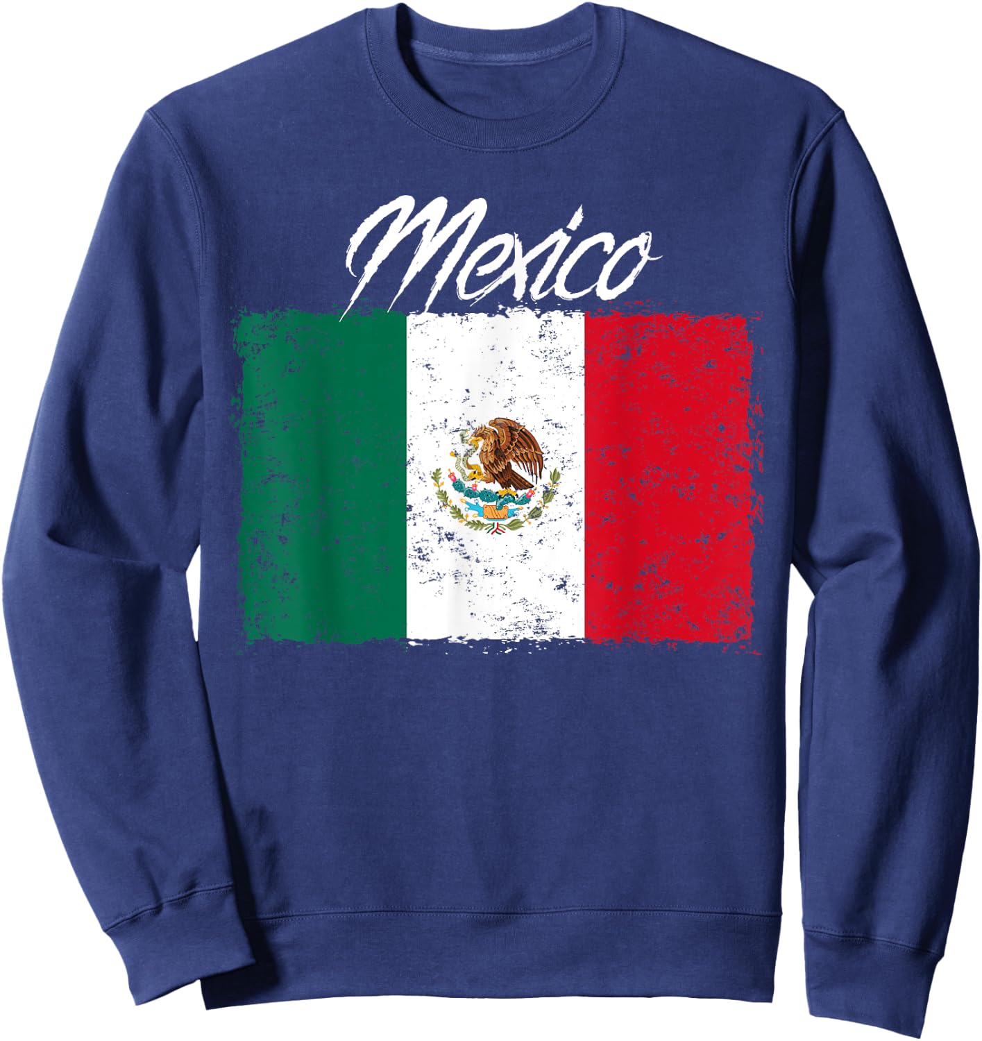 Mexico Flag Mexican Sweatshirt - Sweatshirt | Navy