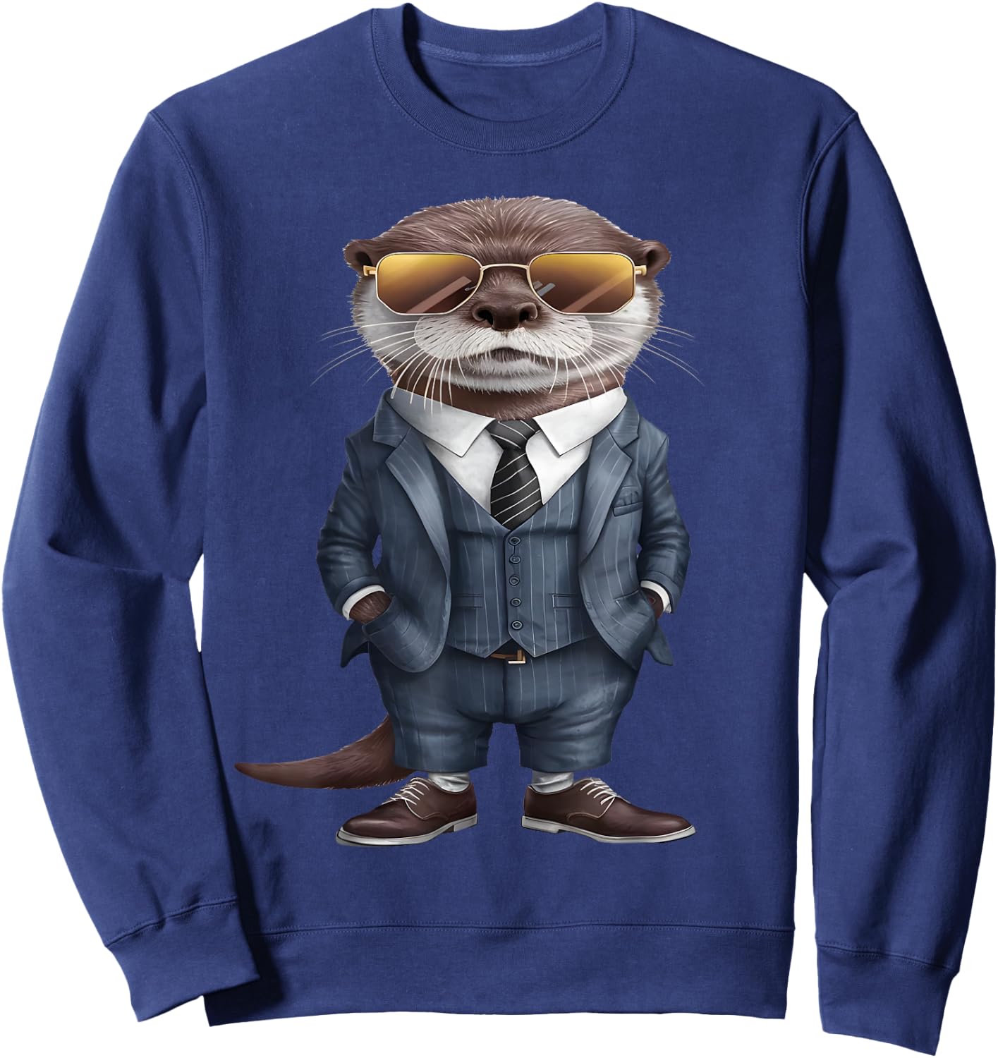 Otter Men Woman Otter In Suit Otter Sweatshirt - Sweatshirt | Navy