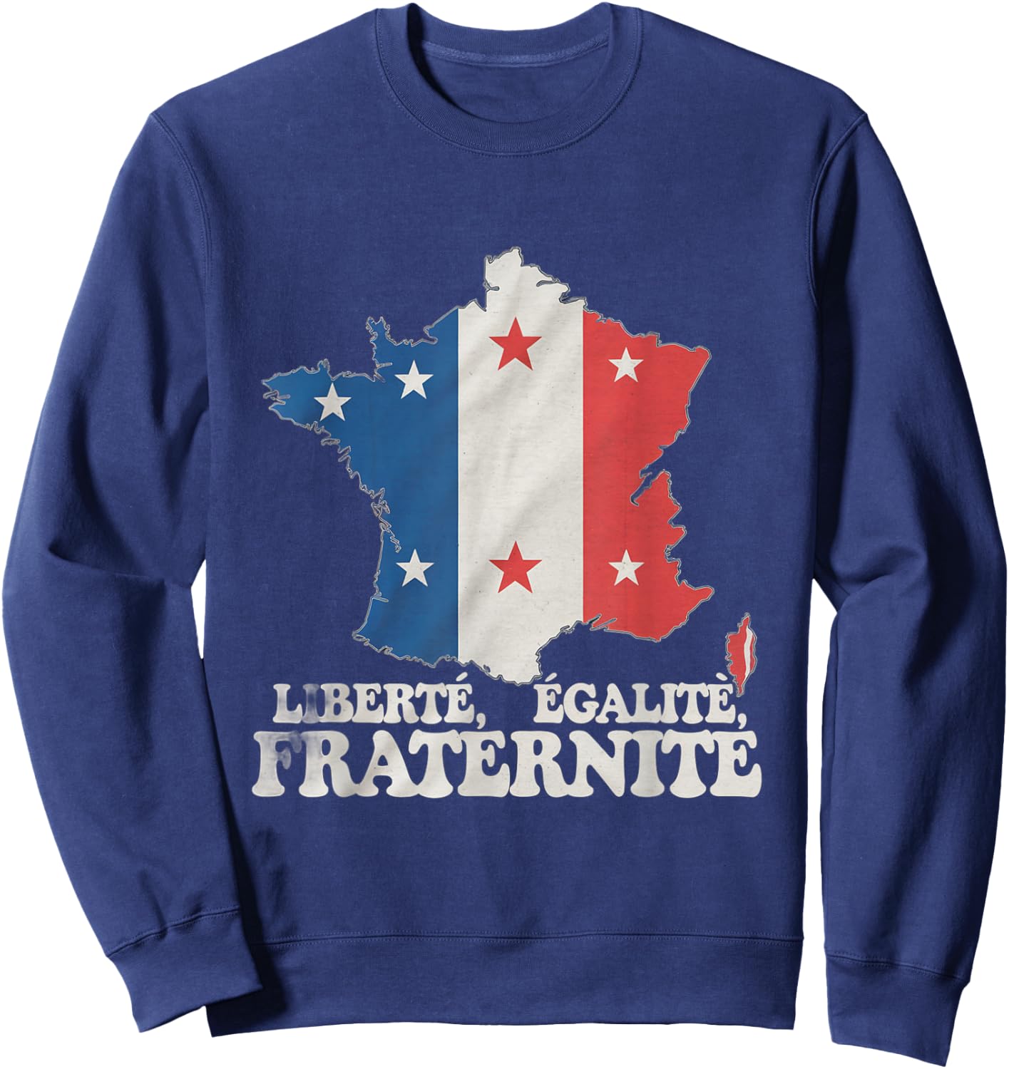 Flag France Liberty Equality Fraternity France Card Memes , Black, S Sweatshirt - Sweatshirt | Navy