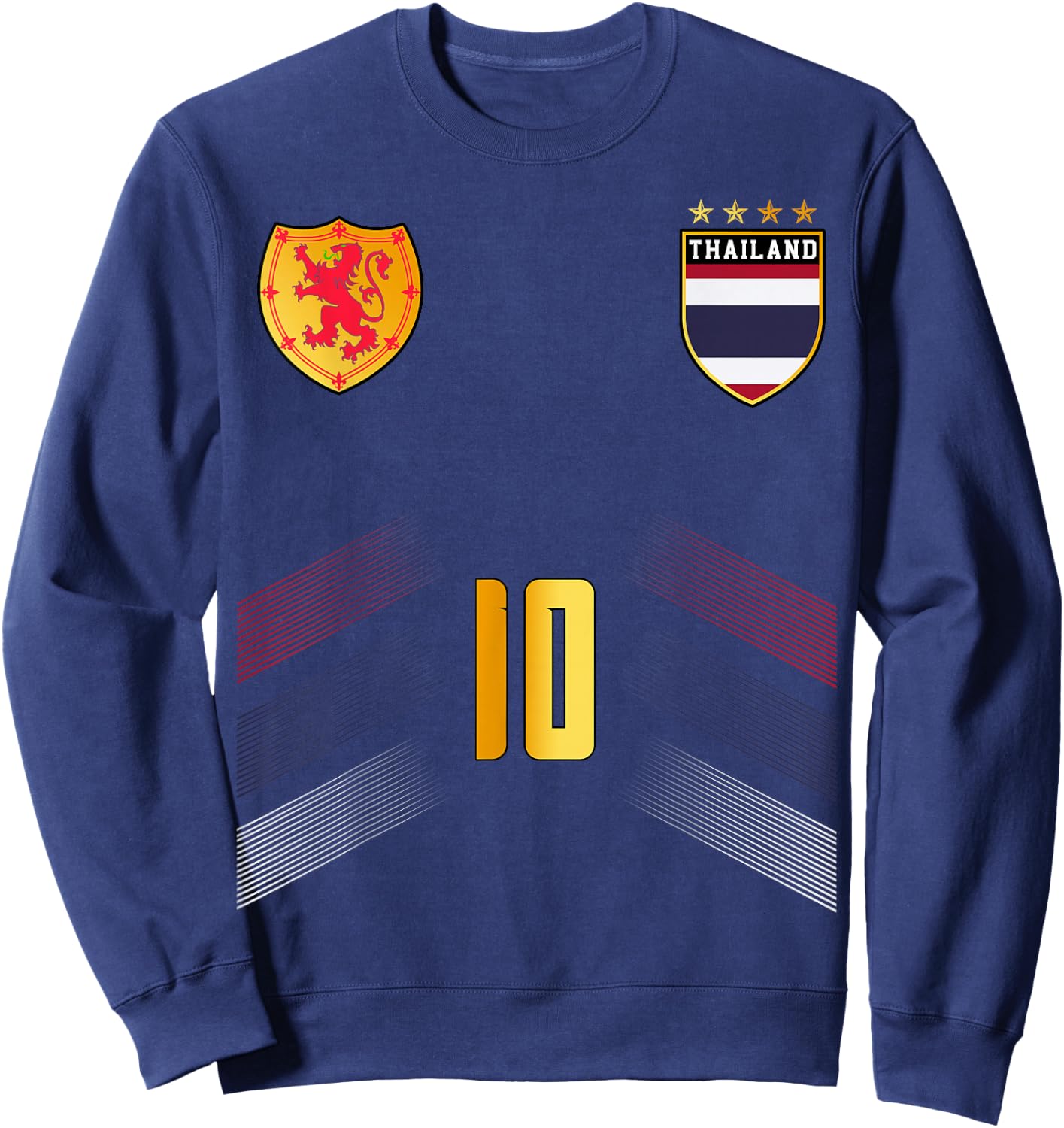 Lustige Retro-Thailand-Flagge, Thailand-Flagge Sweatshirt - Sweatshirt | Navy