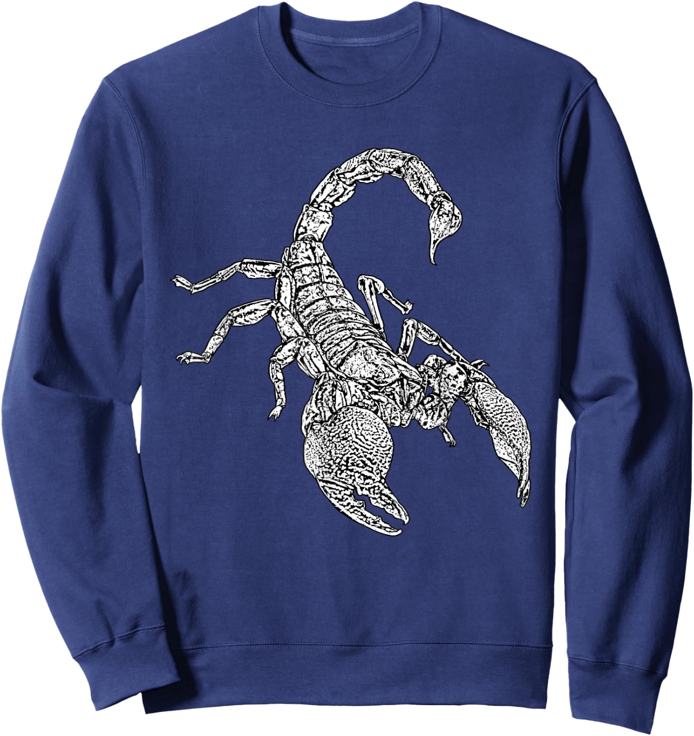 White Scorpion Graphics Sweatshirt - Sweatshirt | Navy