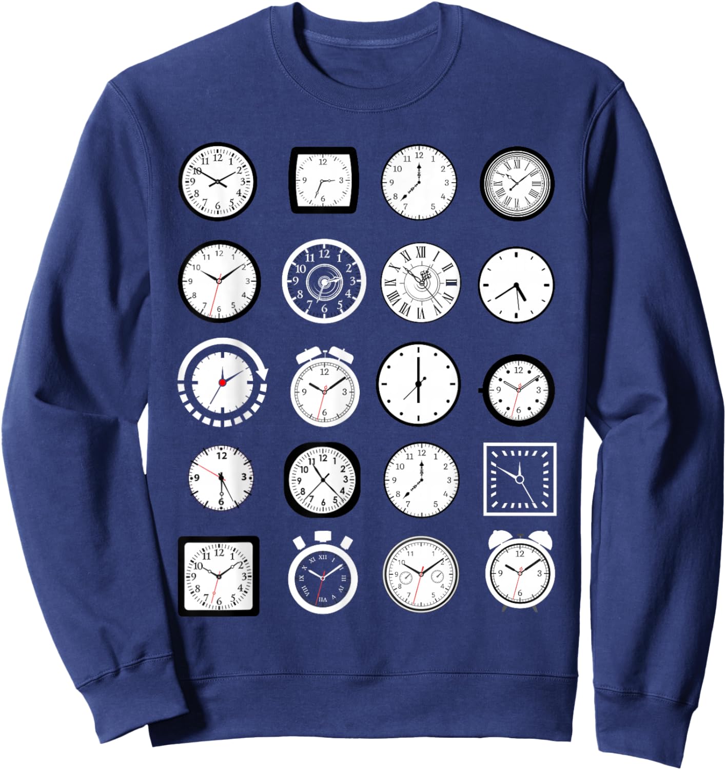 Clocks Costume Kids Boys Men Horologist Costume Halloween Sweatshirt - Sweatshirt | Navy