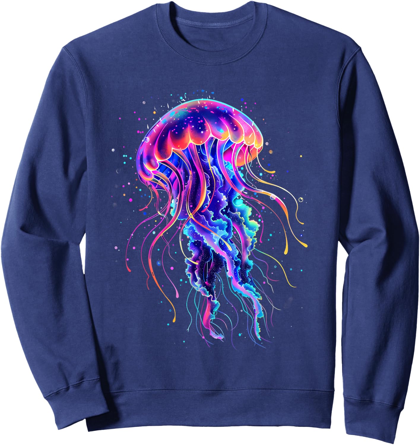 Sea Ocean Jellyfish Marine Mammal Ocean Sea Animal Jellyfish , black Sweatshirt - Sweatshirt | Navy