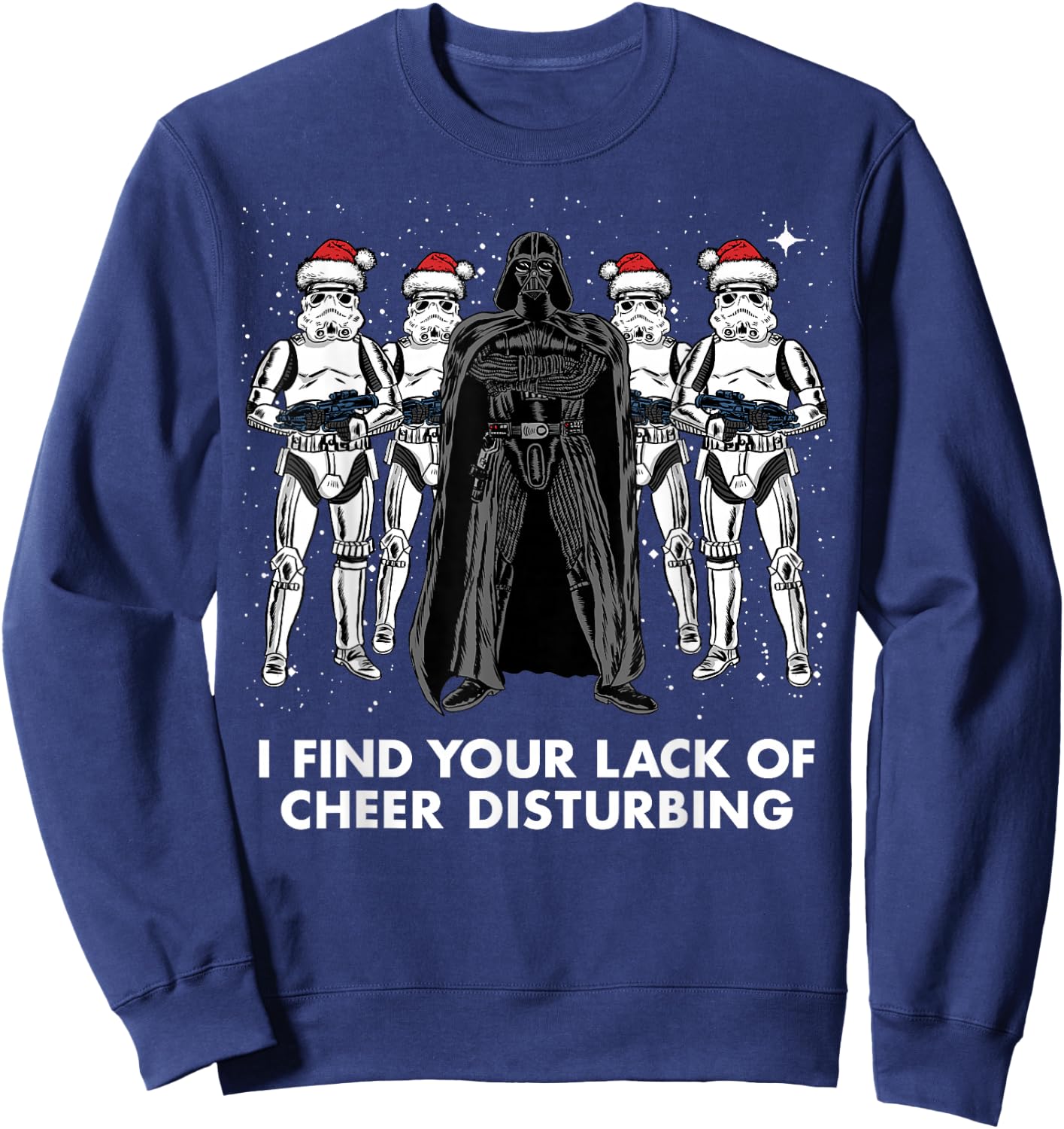 Star Wars Vader Trooper Lack Cheer Christmas Graphic Sweatshirt - Sweatshirt | Navy