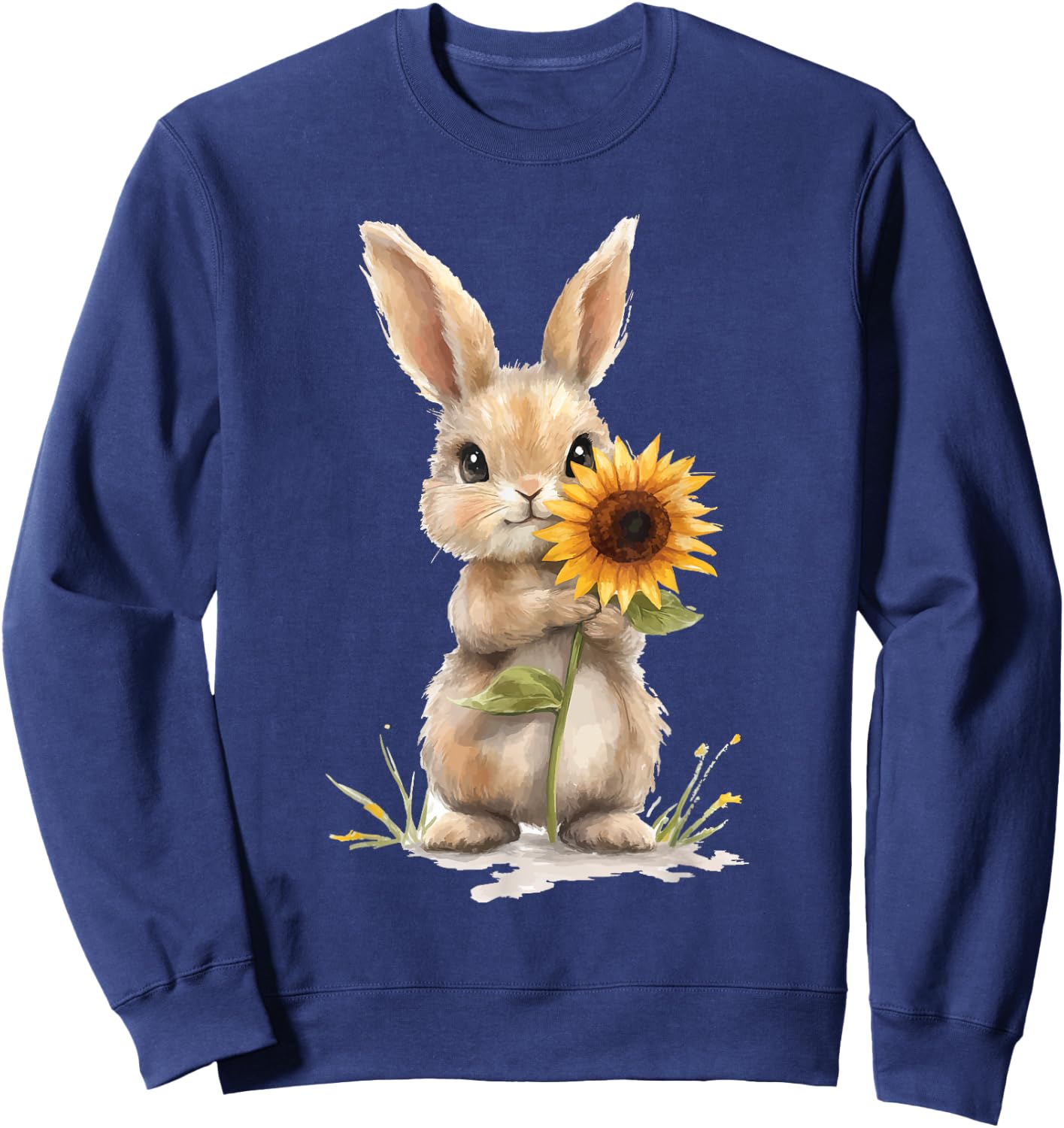 Bunny Sunflower Sweatshirt - Sweatshirt | Navy