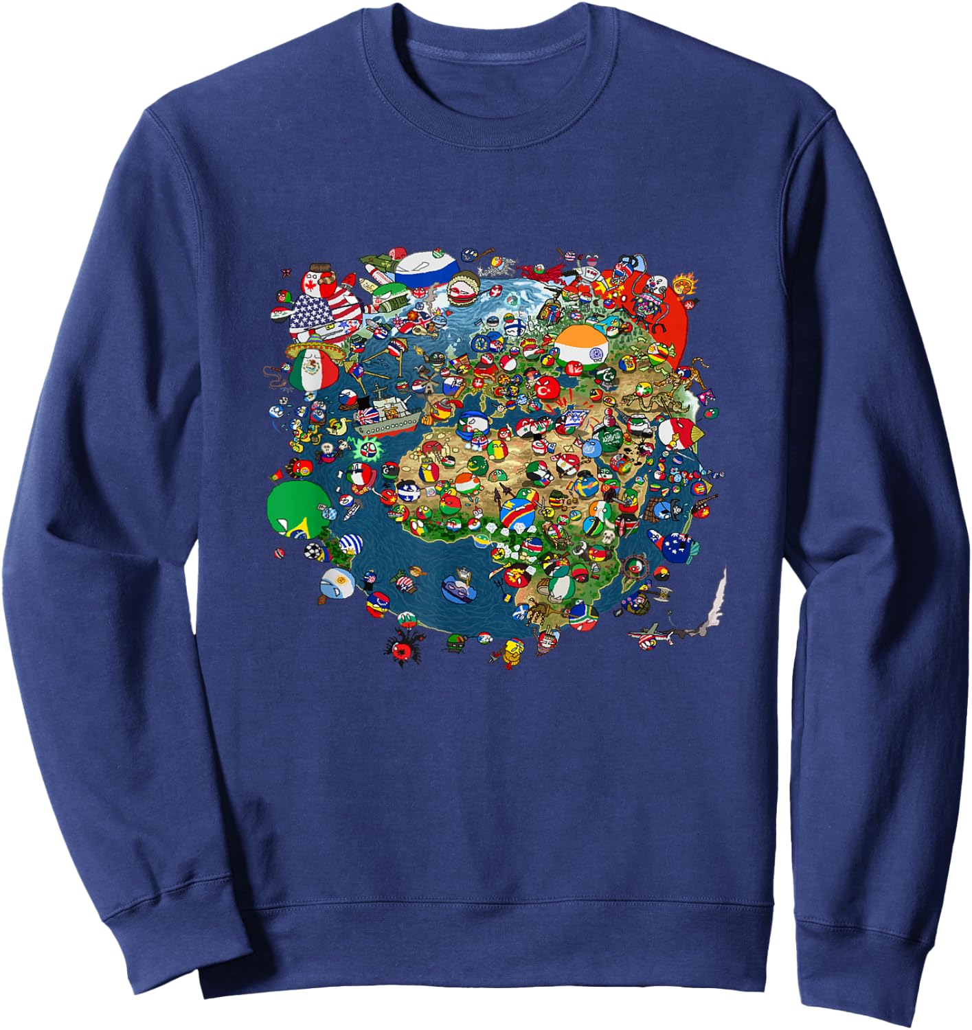 Polandball World , black Sweatshirt - Sweatshirt | Navy
