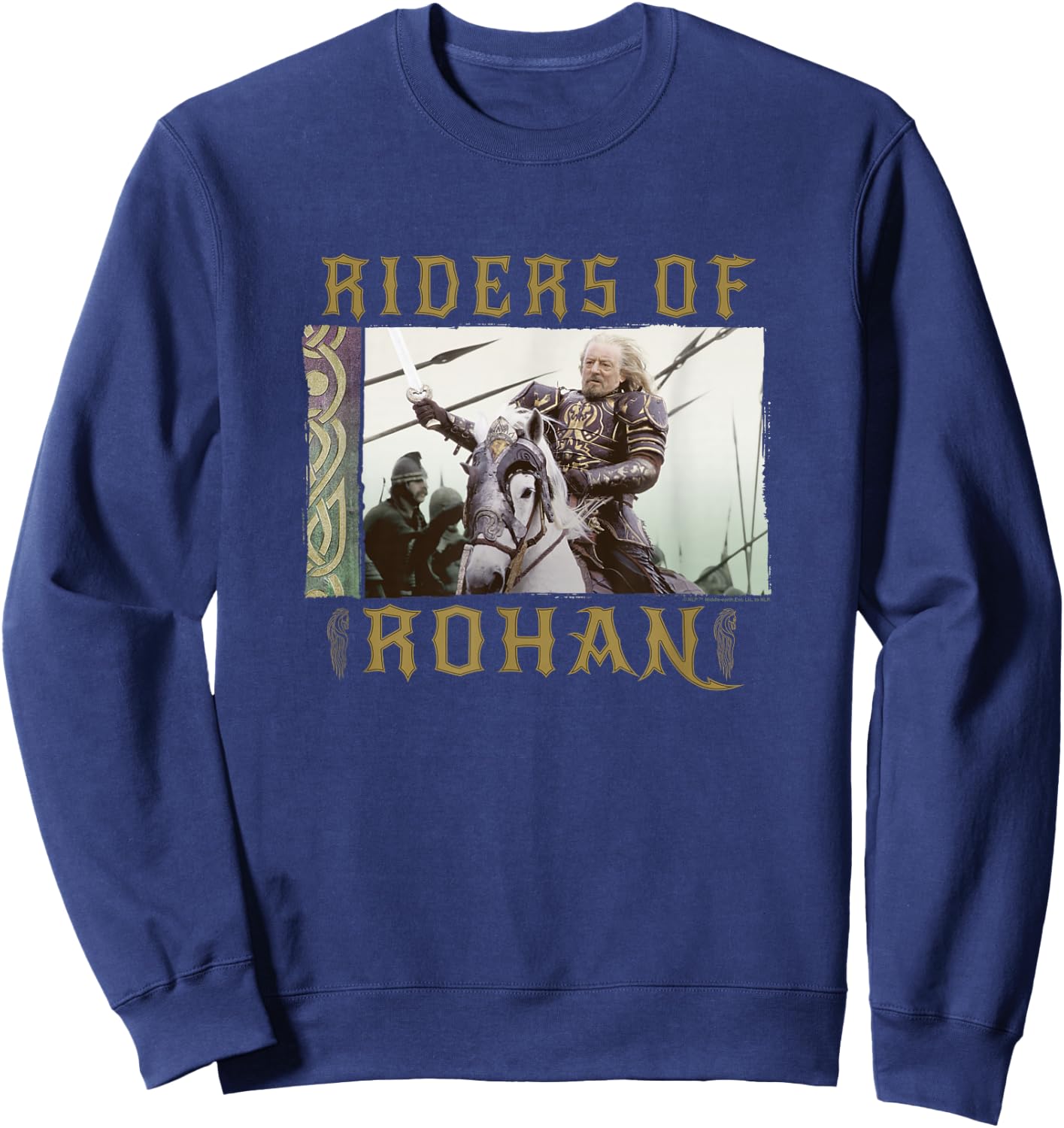 The Lord of The Rings Riders of Rohan Théoden Movie Panel Sweatshirt - Sweatshirt | Navy