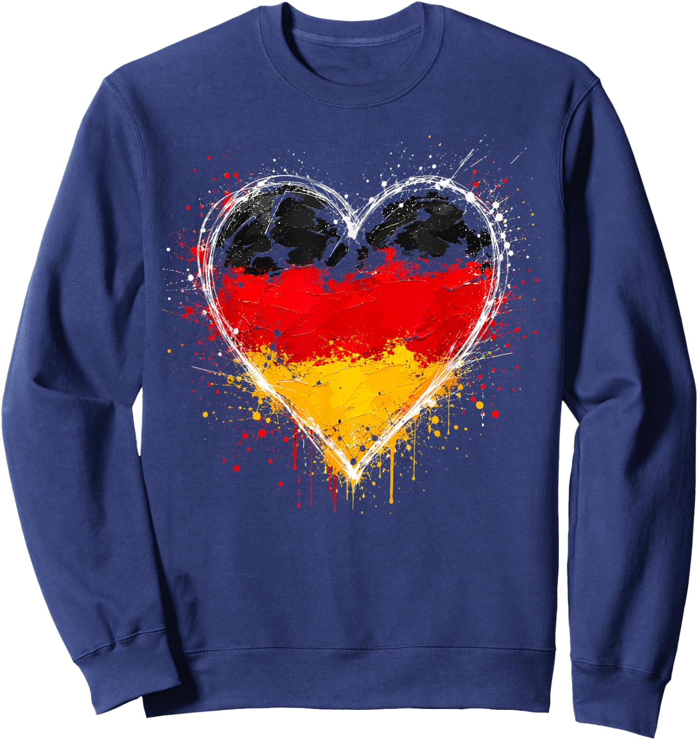 Deutschland Flagge Herz Sweatshirt - Sweatshirt | Navy