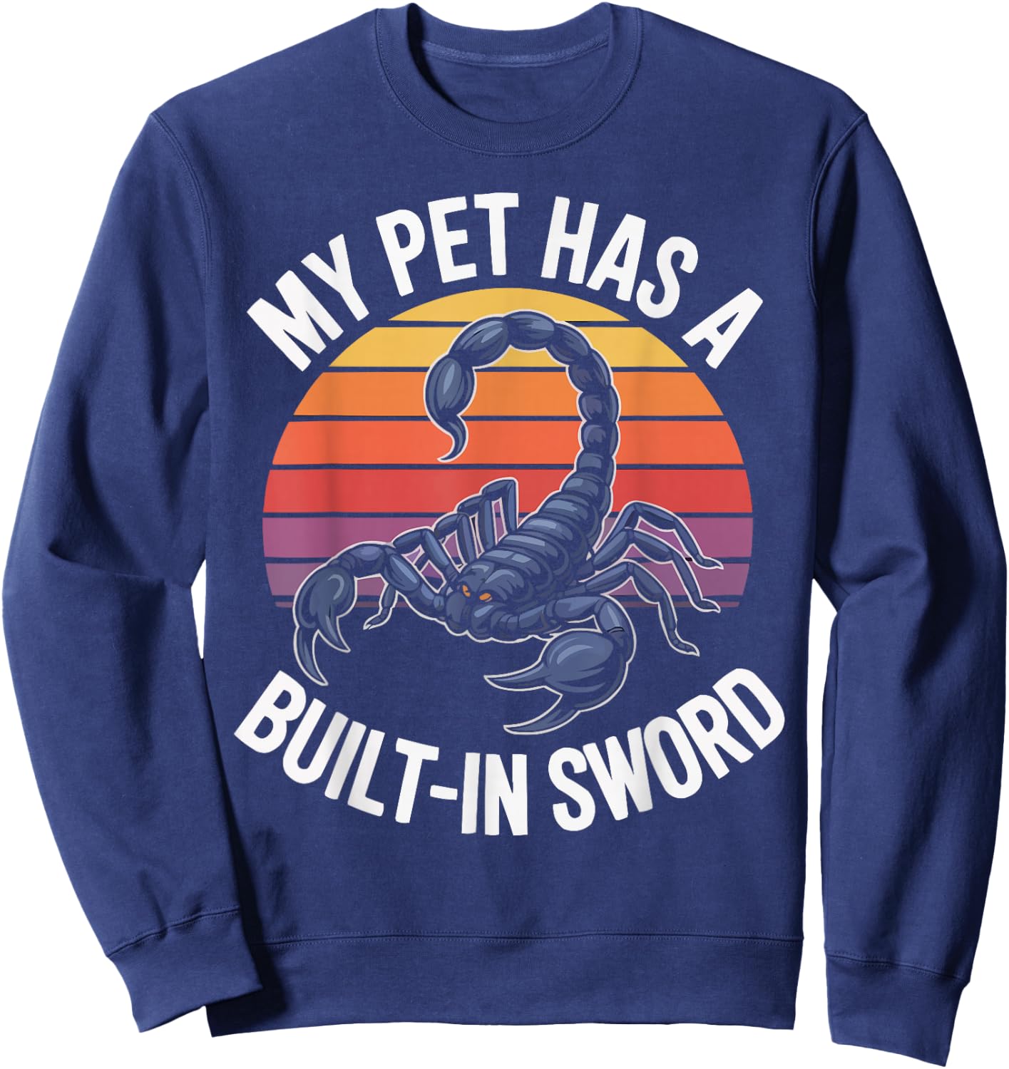 Venomous Scorpion Design Wildlife Animal Arachnid Sweatshirt - Sweatshirt | Navy