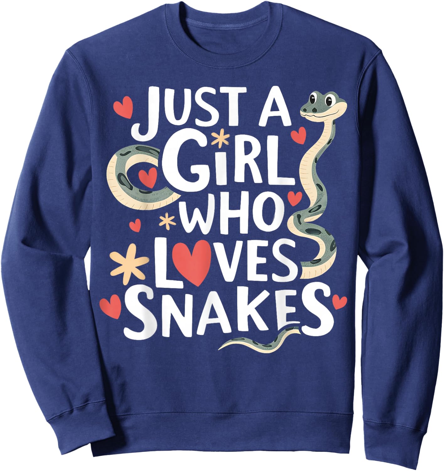 Girl Who Loves Snakes I Woman Snake Handler Sweatshirt - Sweatshirt | Navy