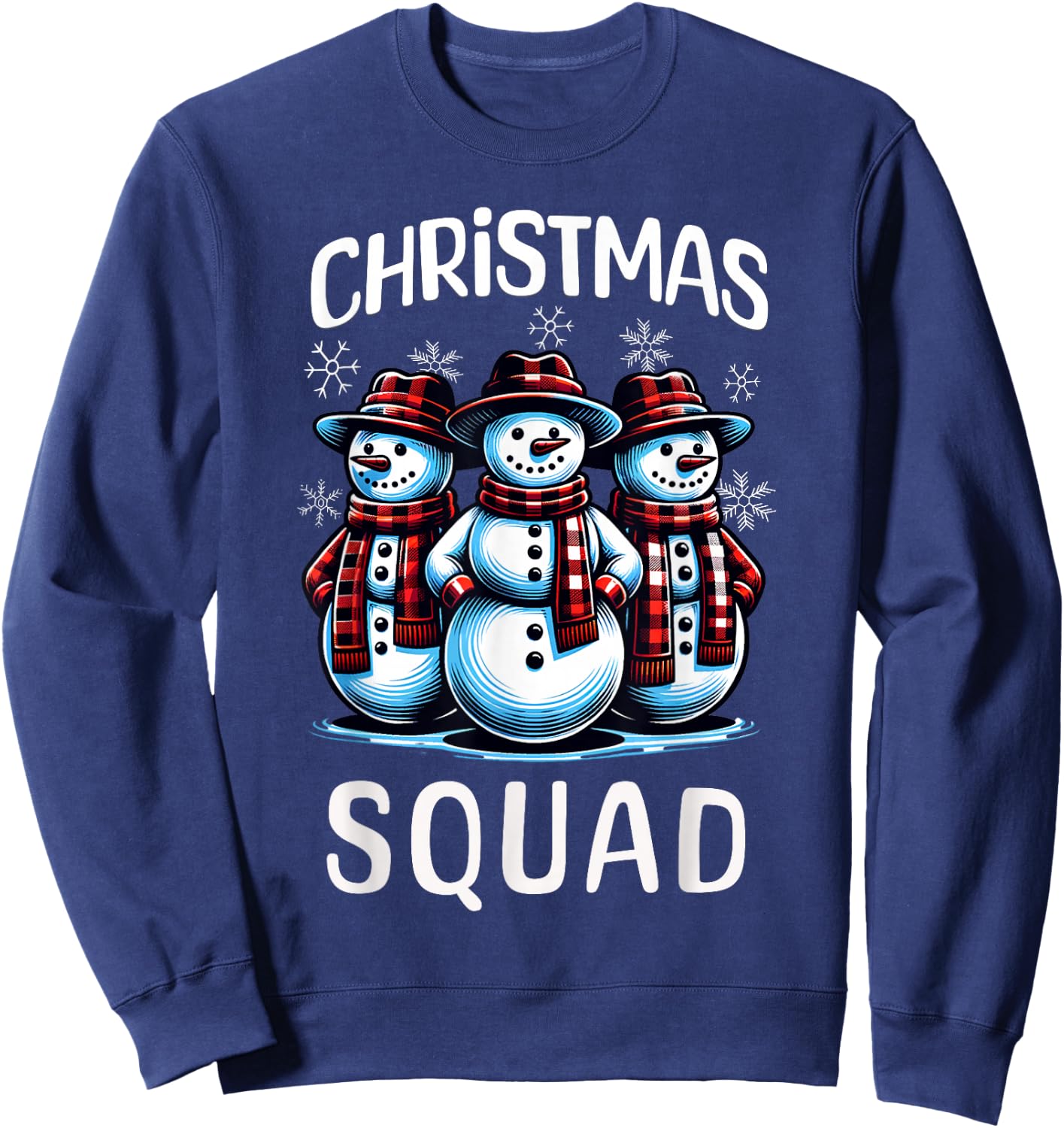 Snowman Family Group Matching Christmas Squad Sweatshirt - Sweatshirt | Navy