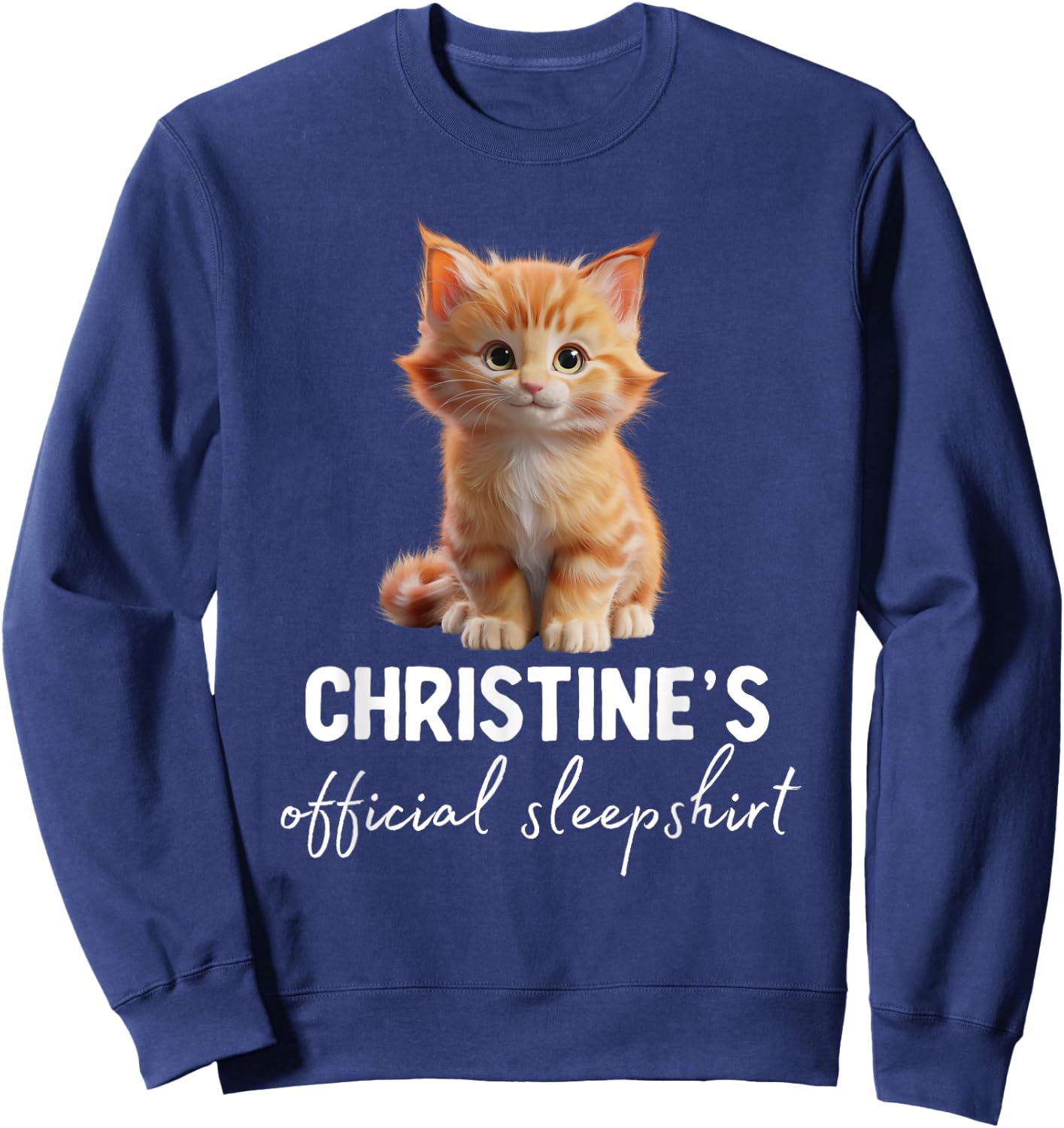 CHRISTINE'S Official Cat Sleepshirt Pyjama Sweatshirt - Sweatshirt | Navy