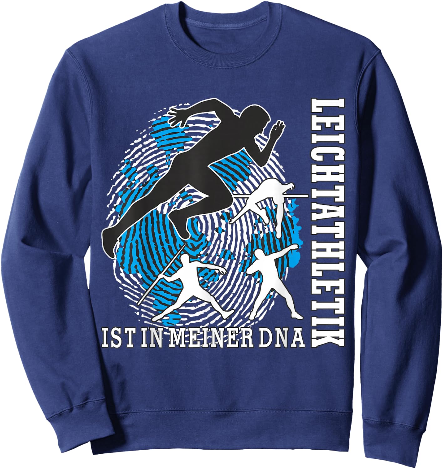 Leichtathletik ist in meiner DNA Leichtathlet Männer Jungen Sweatshirt - Sweatshirt | Navy