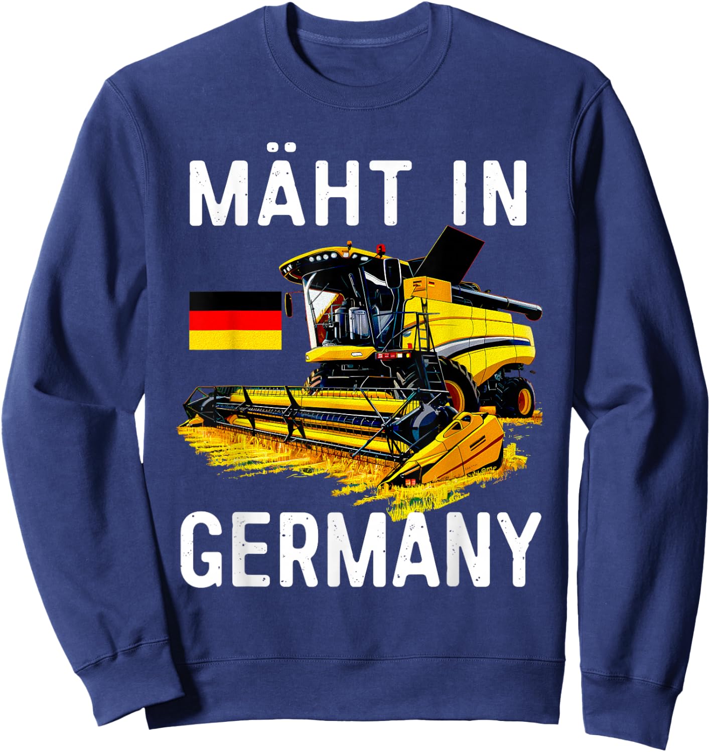 with Combine Harvesting in Germany Agriculture, gray Sweatshirt - Sweatshirt | Navy