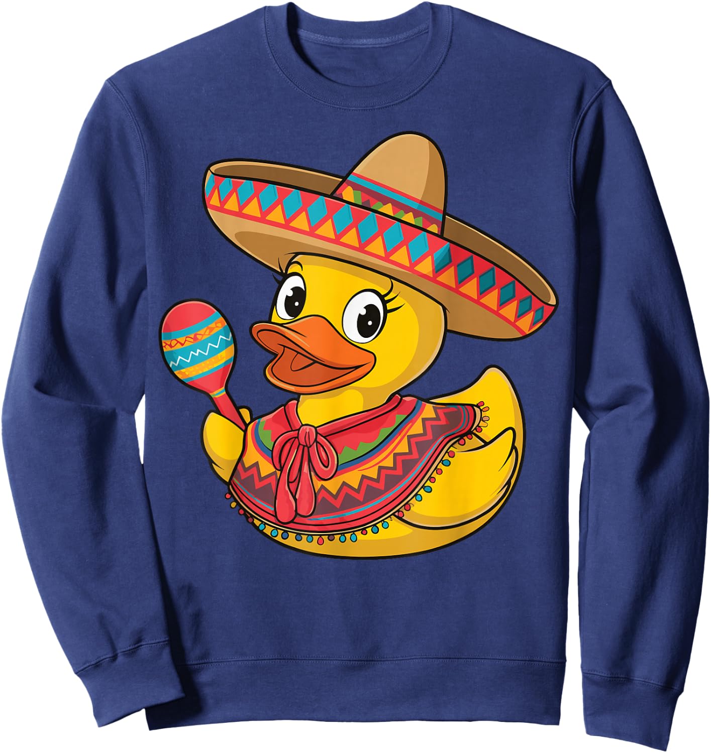 Rubber Duck Cinco De Mayo Sweatshirt - Sweatshirt | Navy