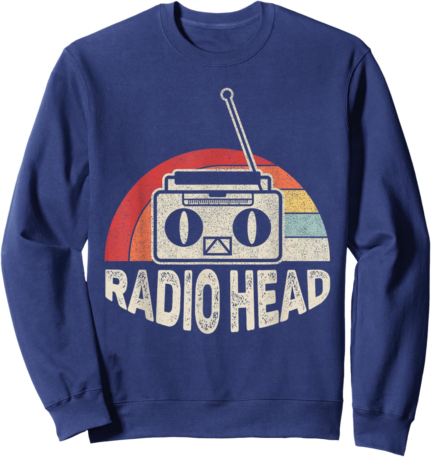 Vintage Retro Radio Head Sweatshirt - Sweatshirt | Navy