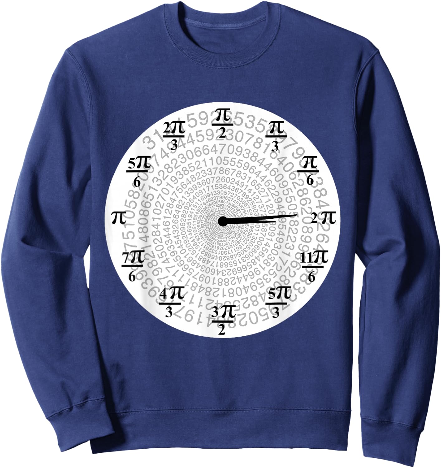 Horloge Pi 3:14 Pi Horloge analogique Sweatshirt - Sweatshirt | Navy