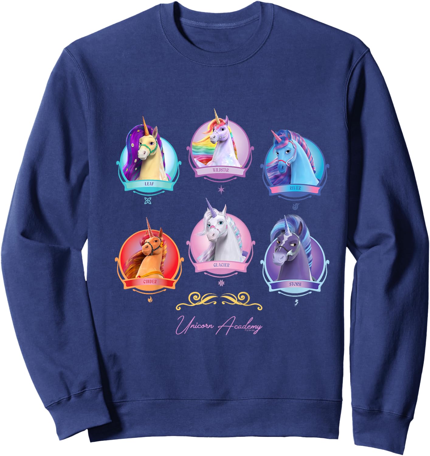 Kids Group Unicorn Sweatshirt - Sweatshirt | Navy