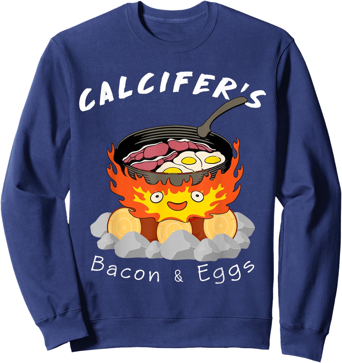 Food lover, Calcifer's bacon and egg Cook Sweatshirt - Sweatshirt | Navy