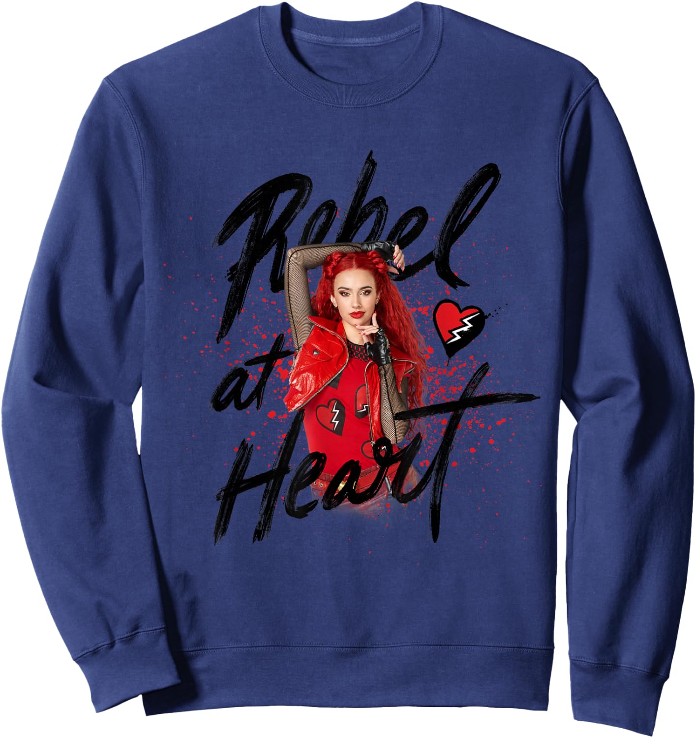Disney Descendants 4: The Rise of Red Rebel at Heart , grey, S Sweatshirt - Sweatshirt | Navy