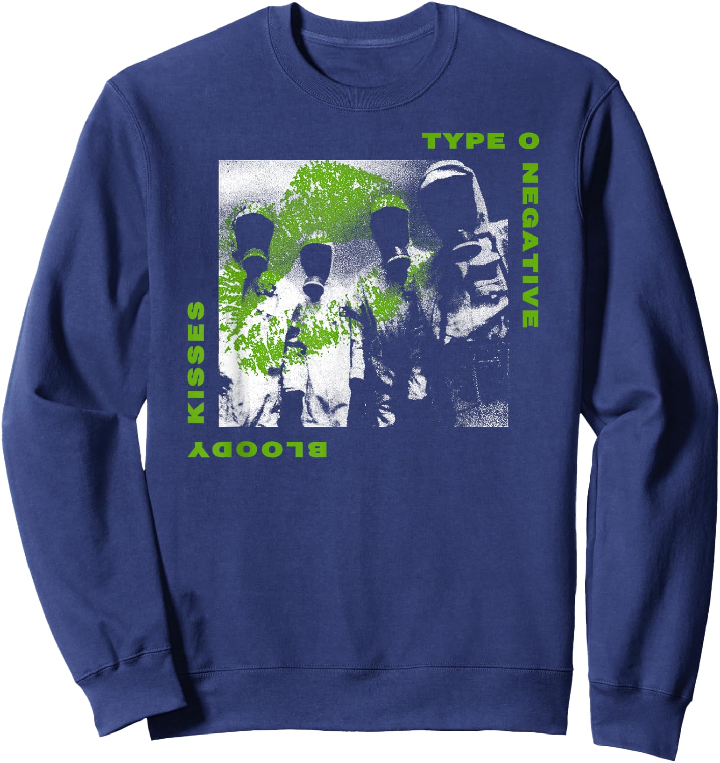 Type O Negative Hazmat Kisses , Black, S Sweatshirt - Sweatshirt | Navy