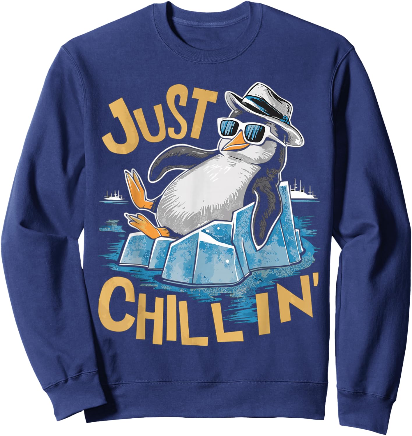 Just Chillin Penguin Sweatshirt - Sweatshirt | Navy