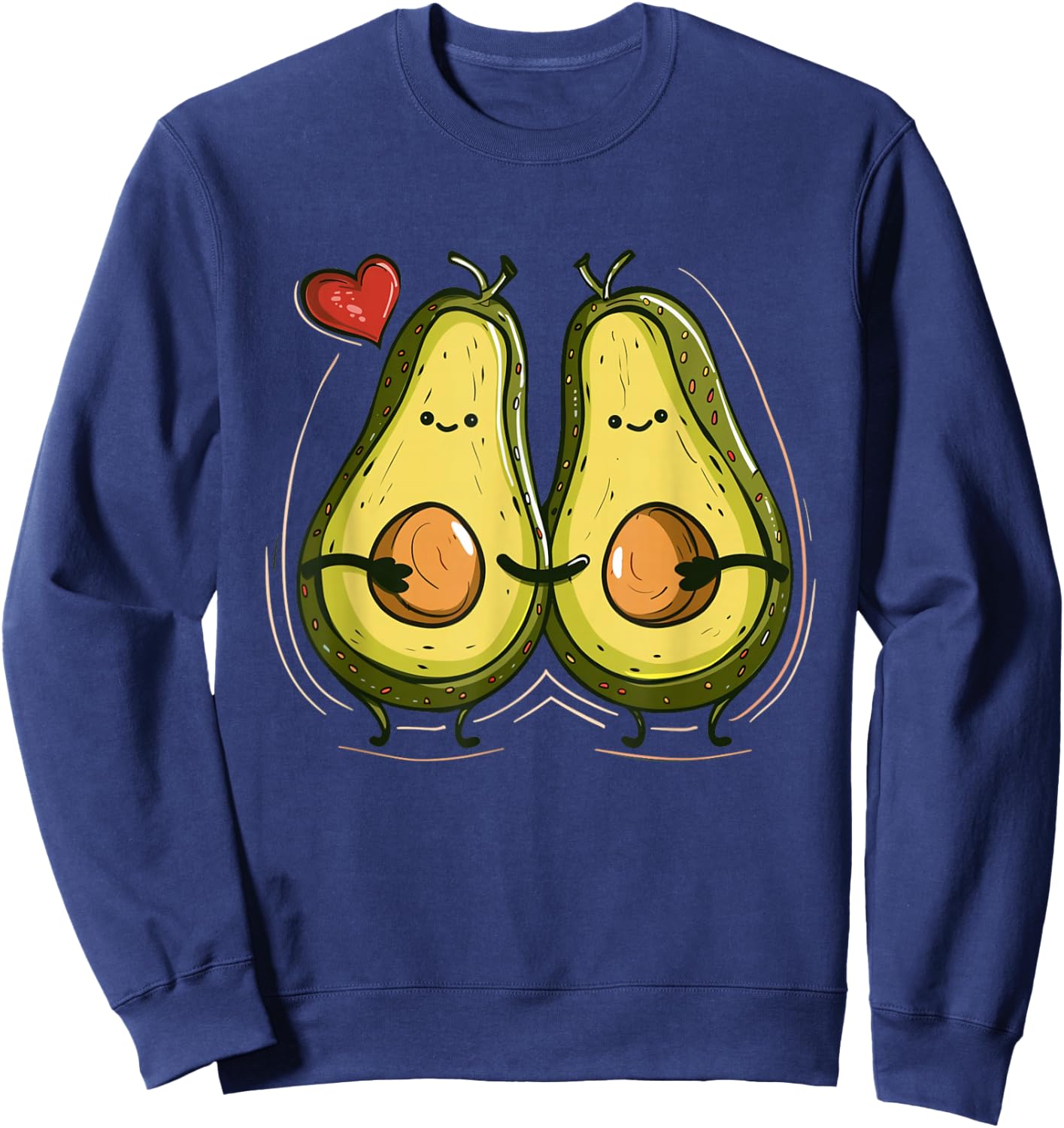 Funny Avocado Couple Costume for Boys and Girls , black Sweatshirt - Sweatshirt | Navy
