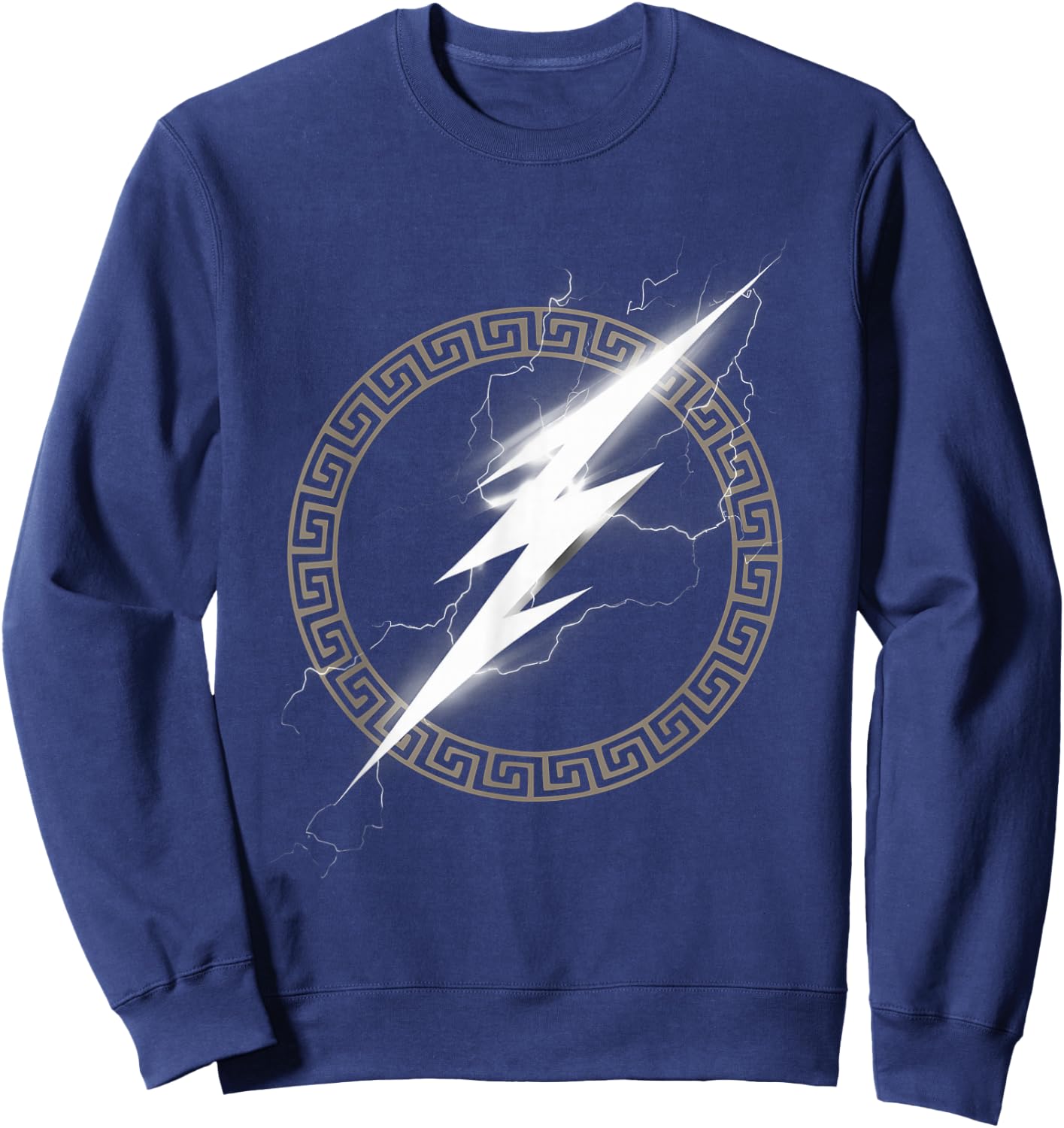 Zeus, ancient Greek god, lightning symbol , Black, S Sweatshirt - Sweatshirt | Navy