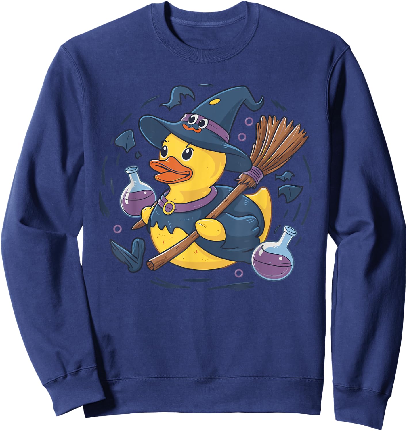 Rubber Duck Witch Rubber Duckie Costume Party Sweatshirt - Sweatshirt | Navy