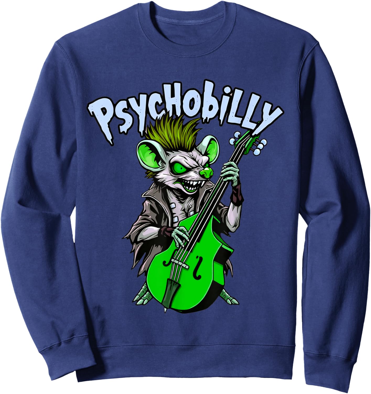 Psychobilly Punk Sweatshirt - Sweatshirt | Navy