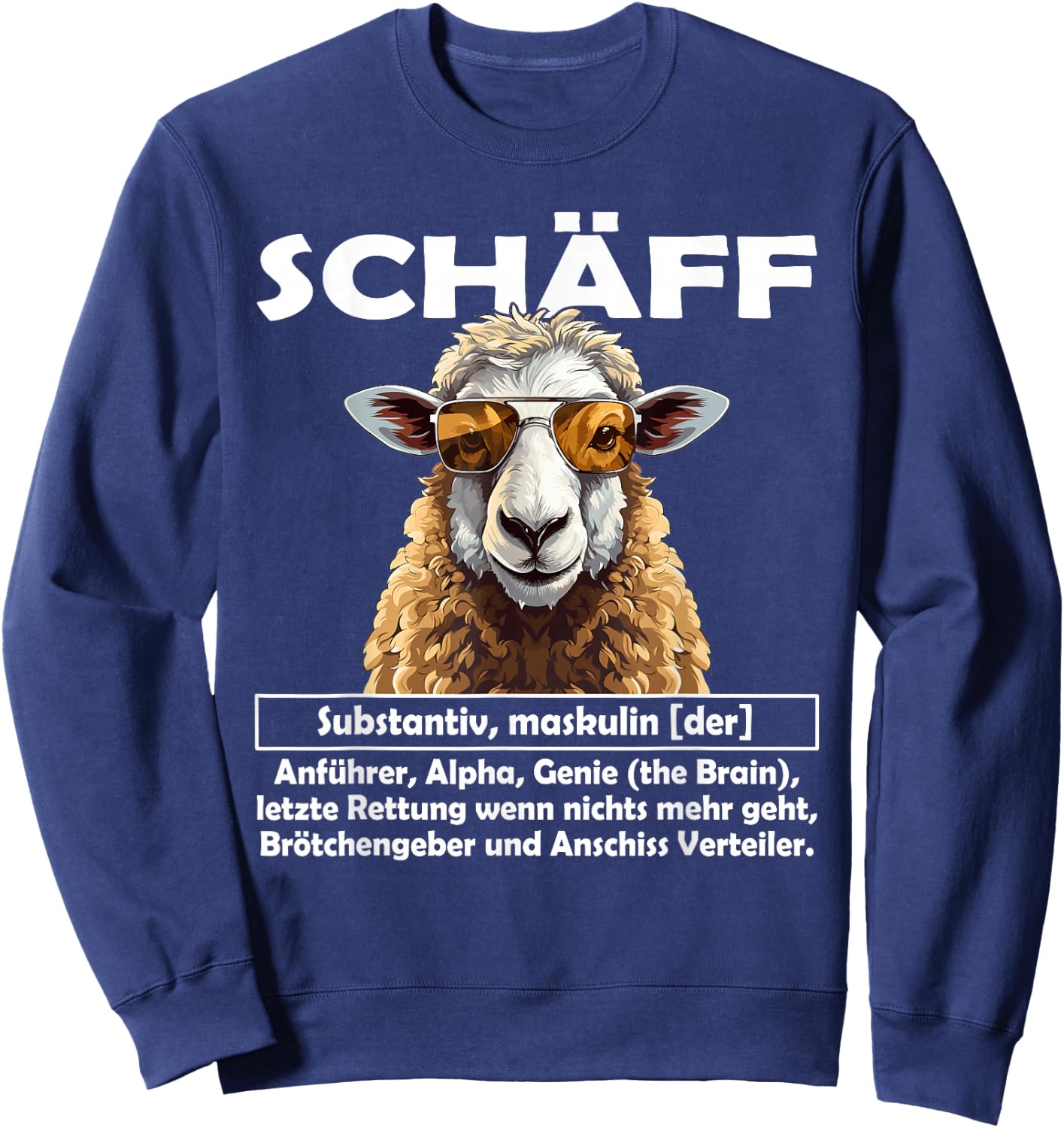 Supervisor | Chef | Schäff , black Sweatshirt - Sweatshirt | Navy