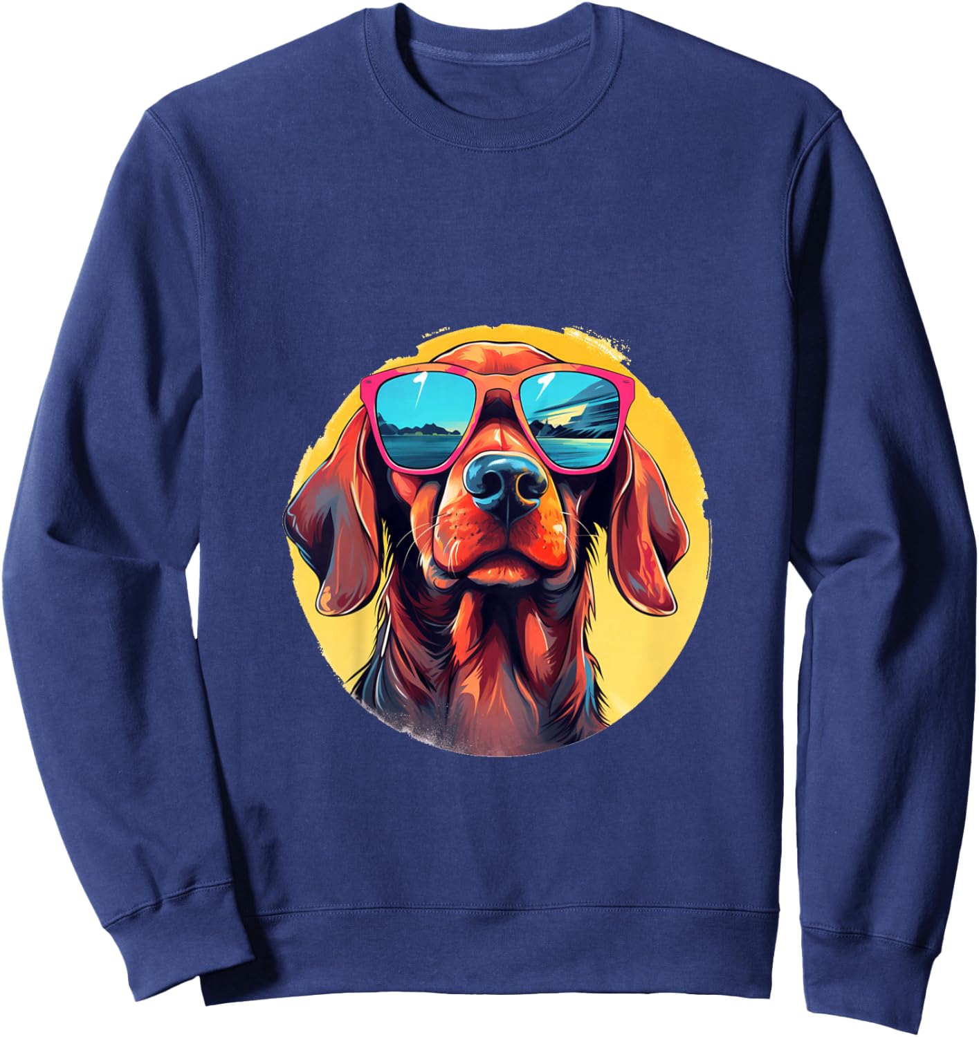 Kinder Cooler Hund mit Sonnenbrille Sweatshirt - Sweatshirt | Navy