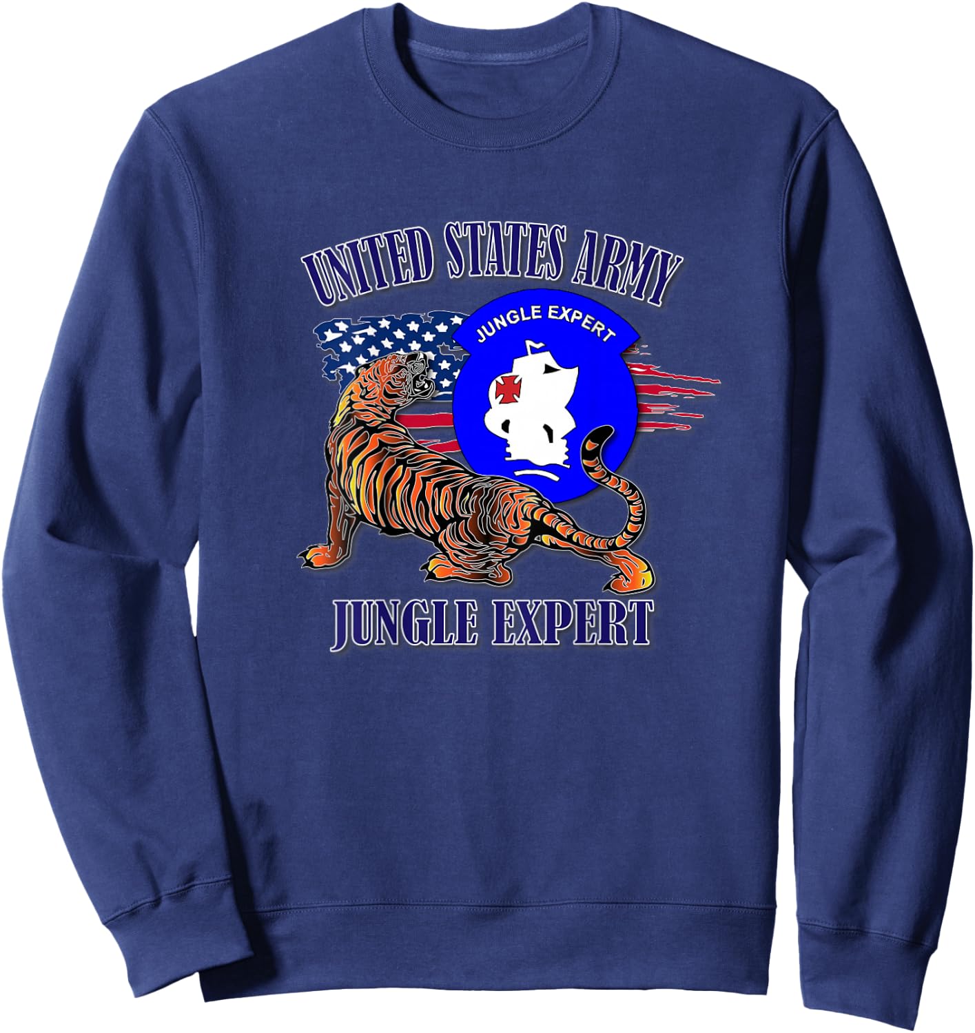 Jungle Expert (Back Design) Sweatshirt - Sweatshirt | Navy