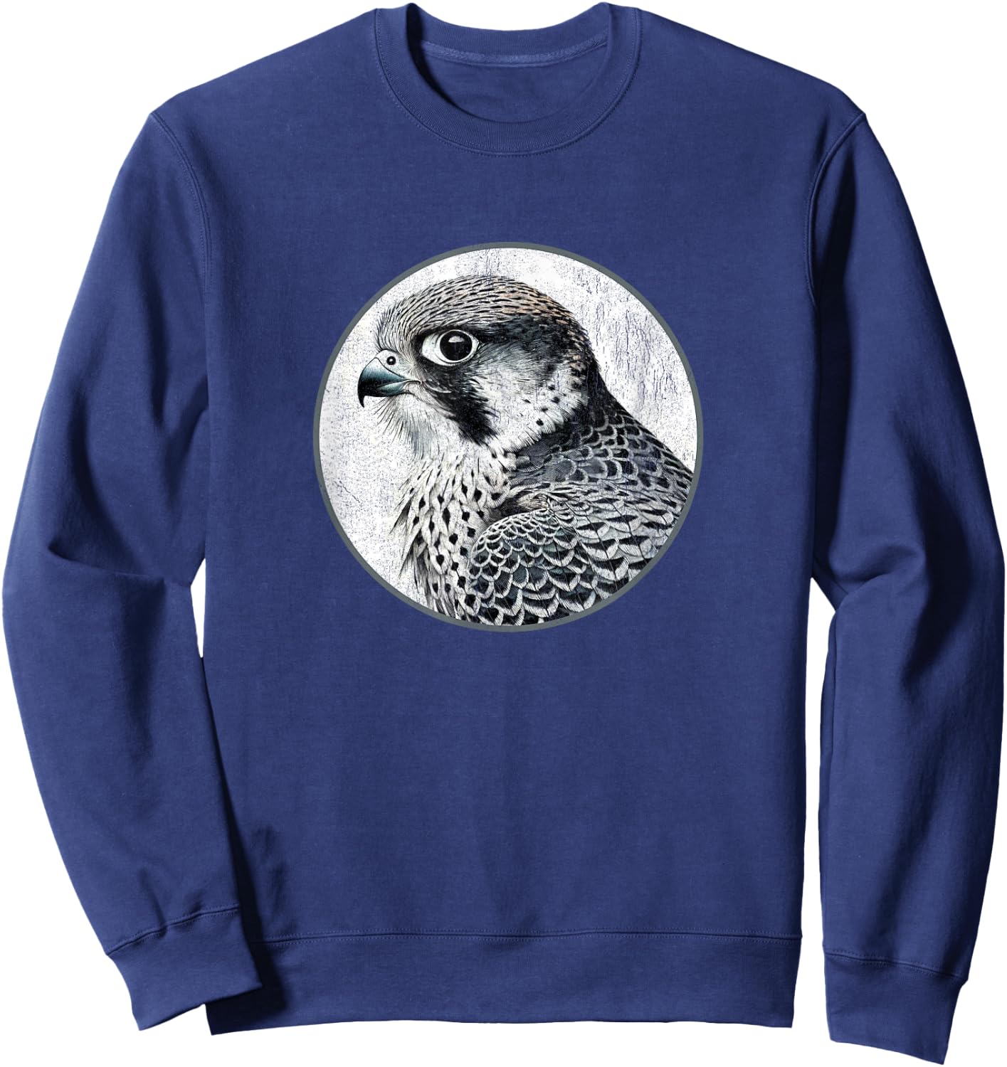 Colorful Retro Peregrine Falcon Design by Bird Fan Sweatshirt - Sweatshirt | Navy