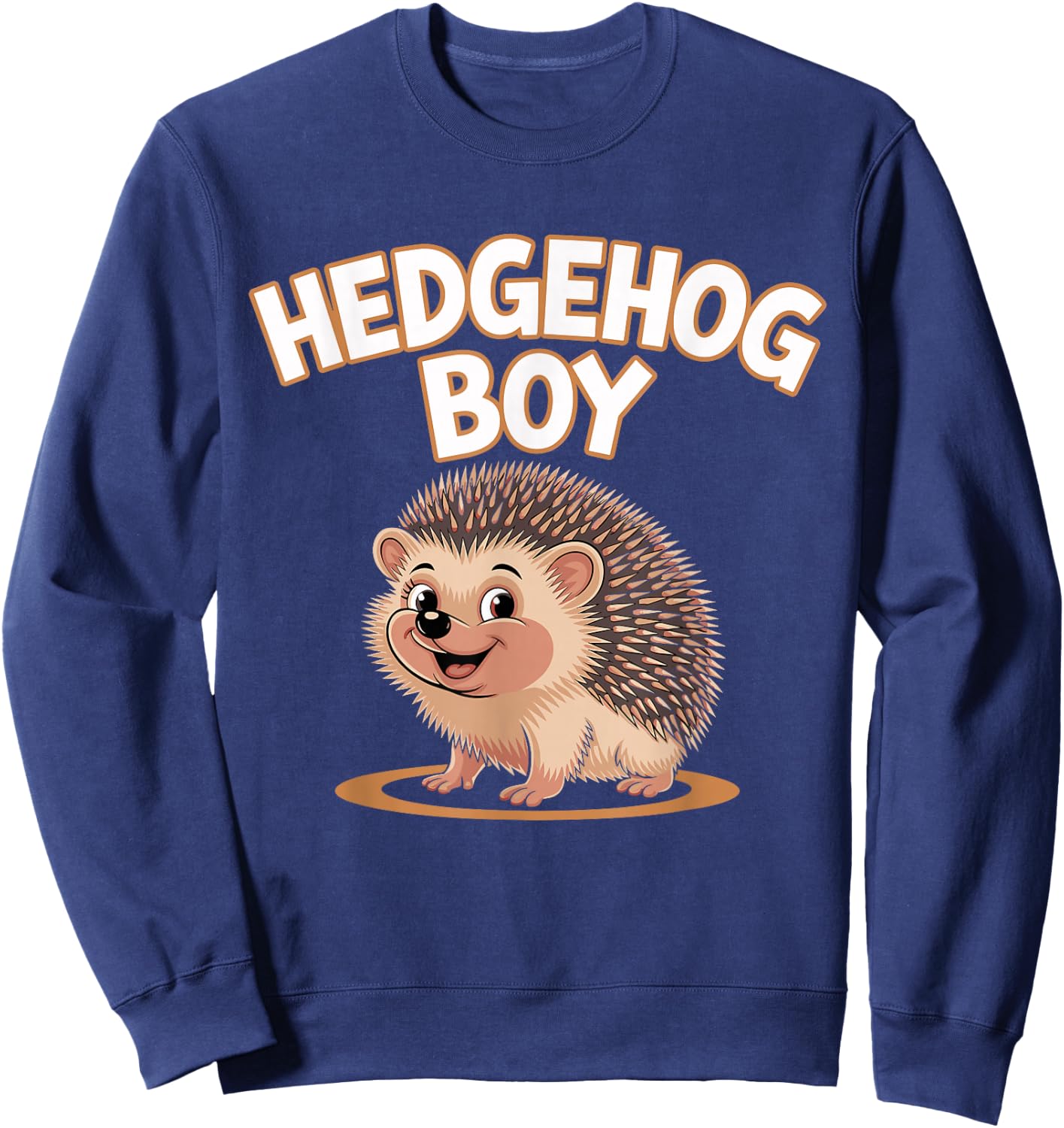 Hedgehog Boy | Childrens Apparel | Youth Kids Boys Hedgehog Sweatshirt - Sweatshirt | Navy