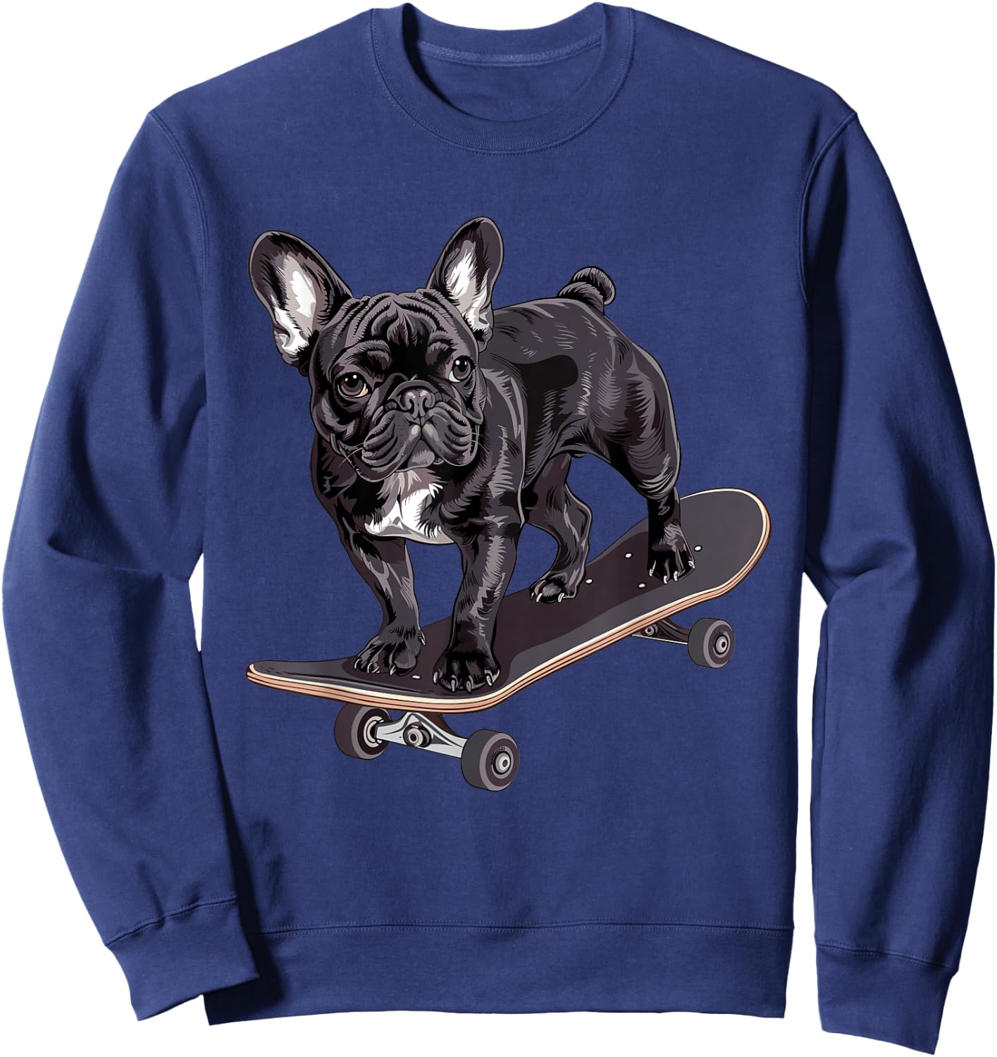 French Bulldog skateboard Sweatshirt - Sweatshirt | Navy