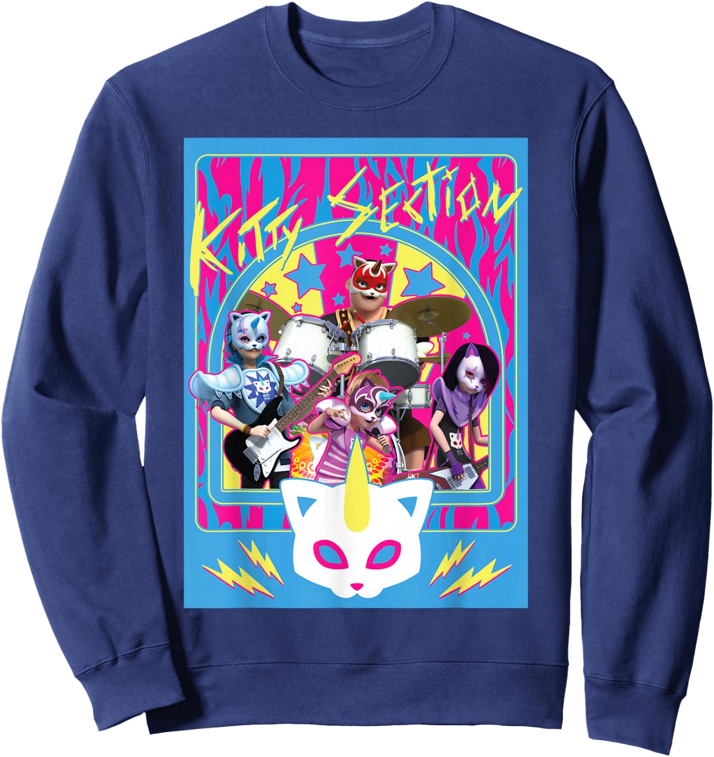Miraculous Ladybug Music Kitty Section Poster Sweatshirt - Sweatshirt | Navy