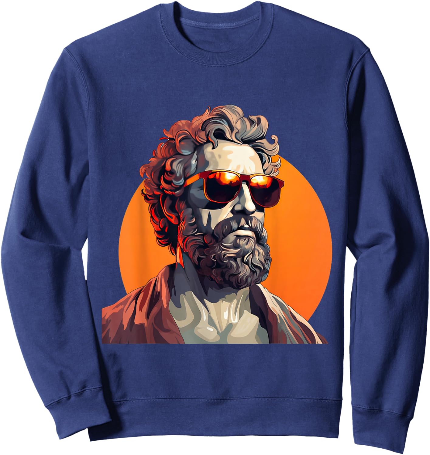 Marcus Aurelius mit Sonnenbrille Sweatshirt - Sweatshirt | Navy