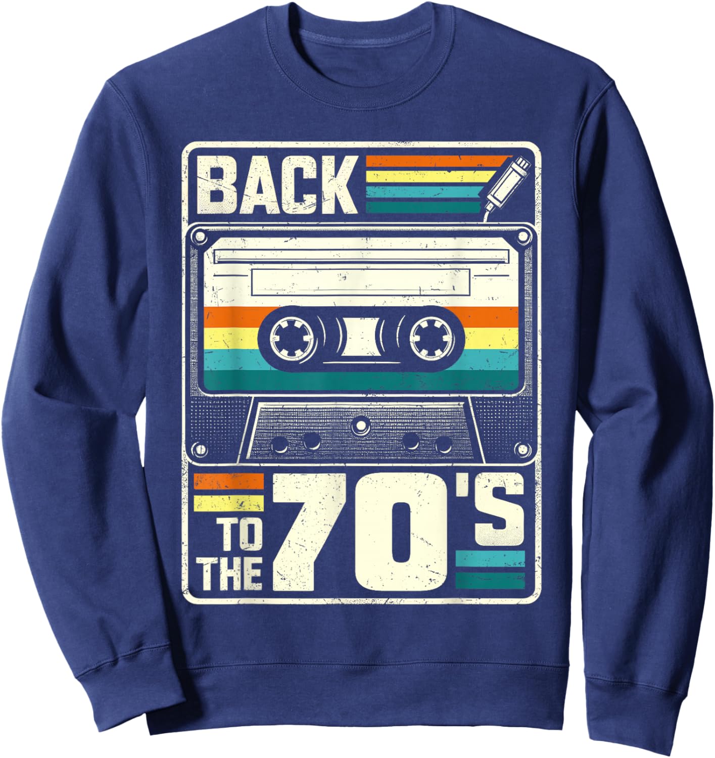 70s Outfit | Back to The 70s Retro Party Carnival Sweatshirt - Sweatshirt | Navy